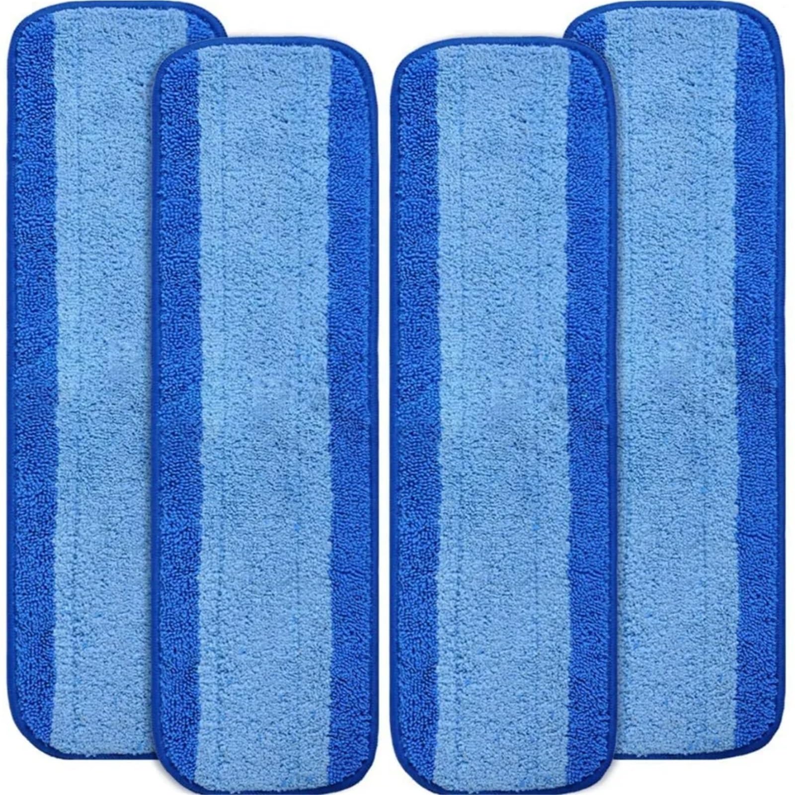 Almohadilla para Trapeador Paño de mopa microfibra 46x14cm, cabezal repuesto a rayas azules, almohadillas limpias for pegar placa reutilizable, adecuadas for fregonas Bona Para fregar el suelo(6pcs)