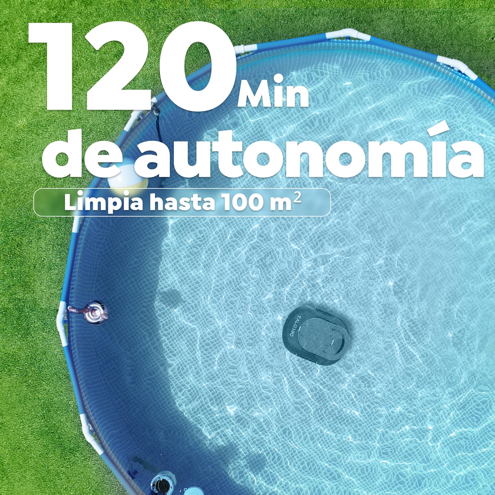 (2026 Upgrade) S1PRO Robot Piscina, Doble Motor Robot Limpiafondos Piscina Sin Cable, 120 Min de Limpieza, Carga en 2.5h, Autoaparcable, para Piscinas de Fondo Plano 100 m²