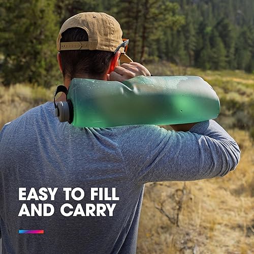 Miniatura 3 de Almacenamiento de agua plegable para acampar (2L, 3L, 4L, 6L, 10L) - Sin BPA y PVC, bolsa de depósito de hidratación, a prueba de fugas