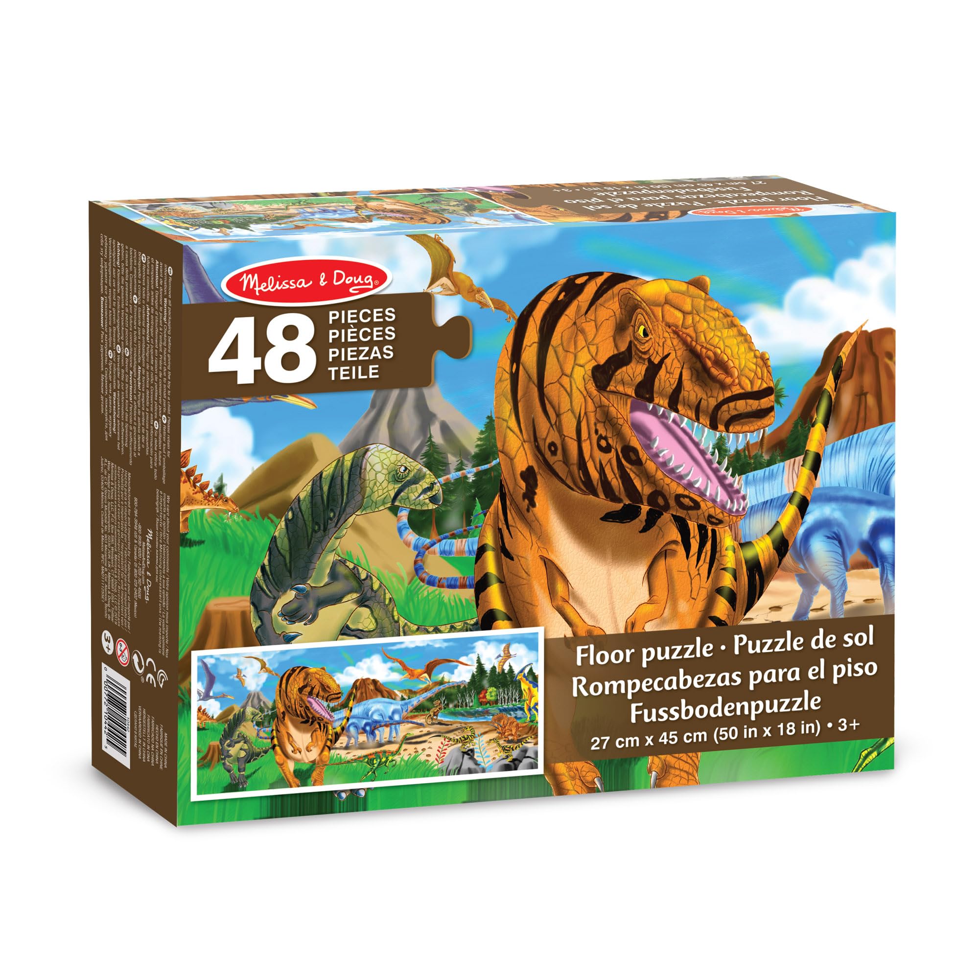 Melissa & Doug - Puzzle da Pavimento Terra dei Dinosauri