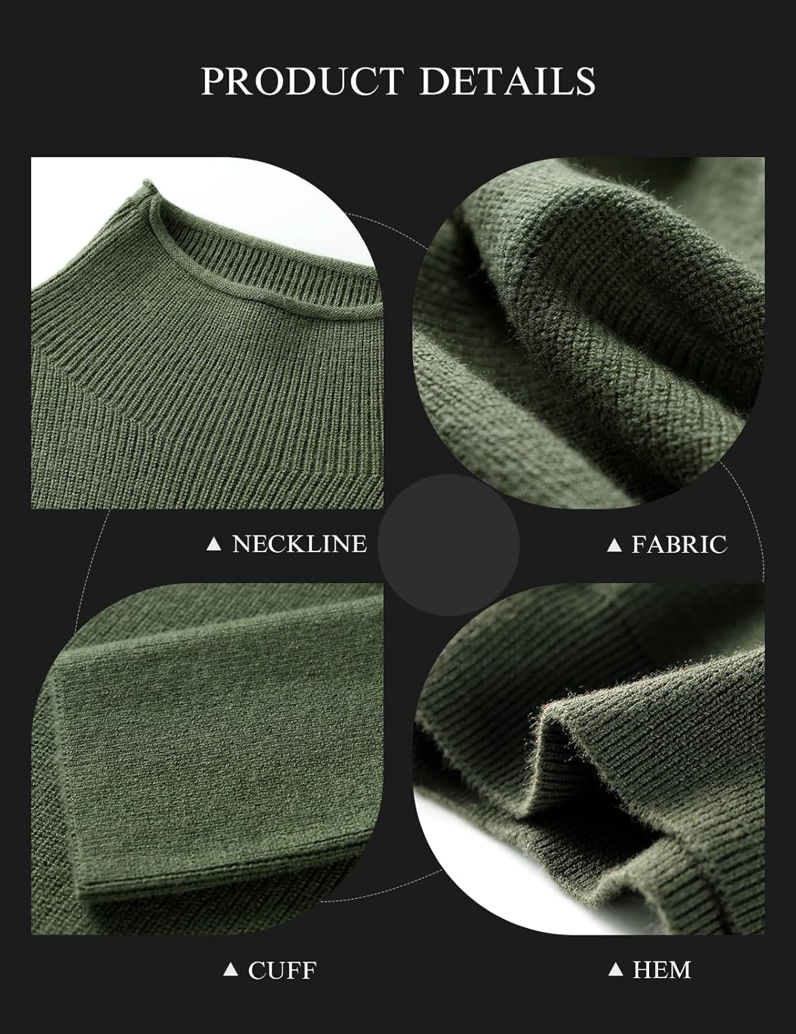 Women's Merino Wool Blend Oversized Sweater 2025 Fall Winter Fashion Mock Neck Batwing Sleeve Knitted Pullover - Image 4