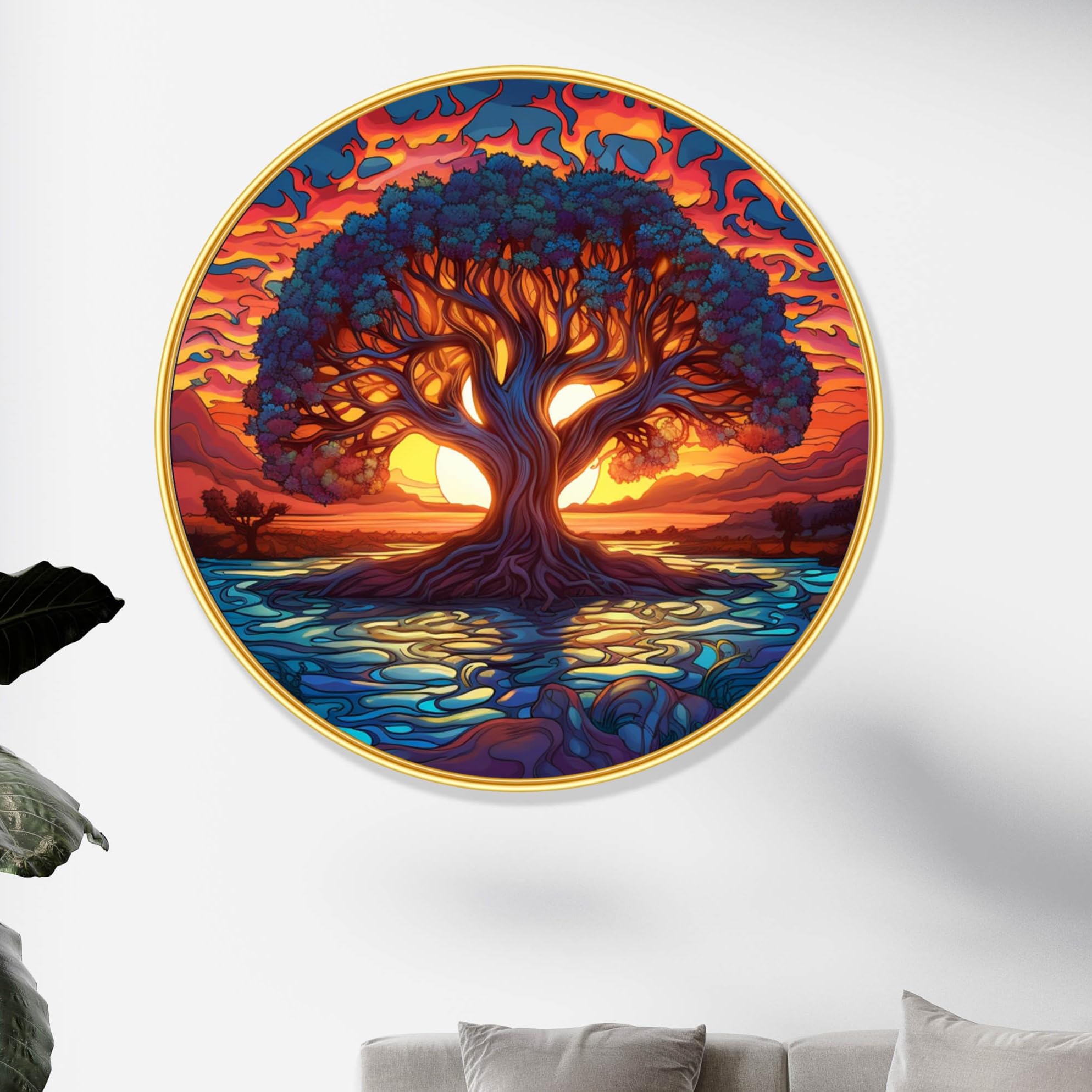 Livin'luxe Sun & Moon Painting - Modern Art -14 Livin'luxe Sun & Moon Painting - Modern Art -14