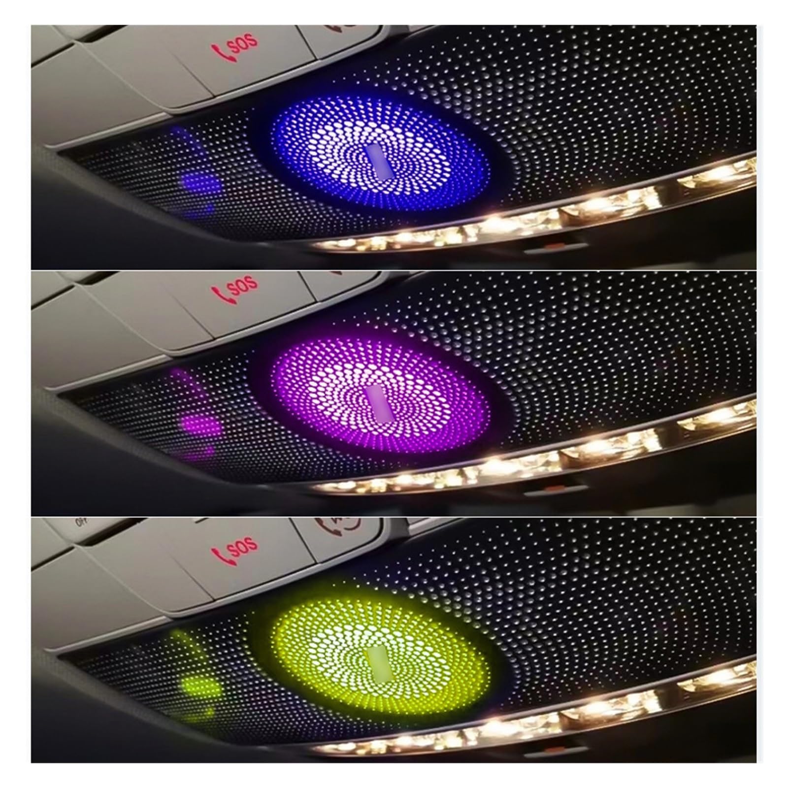 Luz De Techo Luz LED Ambiental Estuche Gafas Altavoz 64 Colores Lámpara Lectura Audio Sonido Para Mercedes Para Benz Para Clase E W213(W213 Beige)