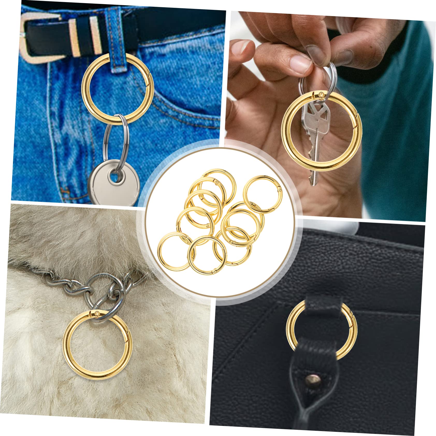 COHEALI 30pezzi Anelli Chiave Metallo Forma Piatta Anelli Di Ricambio Per Creazioni Stile Retro Perfetti Per Pendenti e Accessori