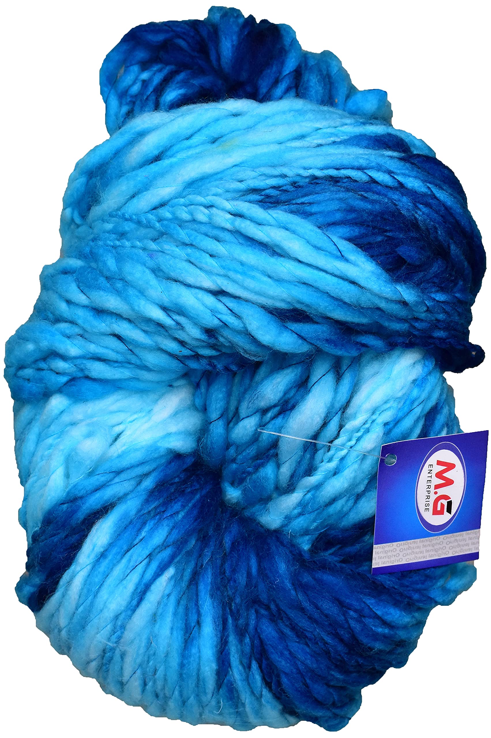 M.G ENTERPRISEKnitting Yarn Thick Chunky Wool, Sumo Blue 200 gm Best Used with Knitting Needles, Crochet Needles Wool Yarn for Knitting. by M.G ENTERPRISE E