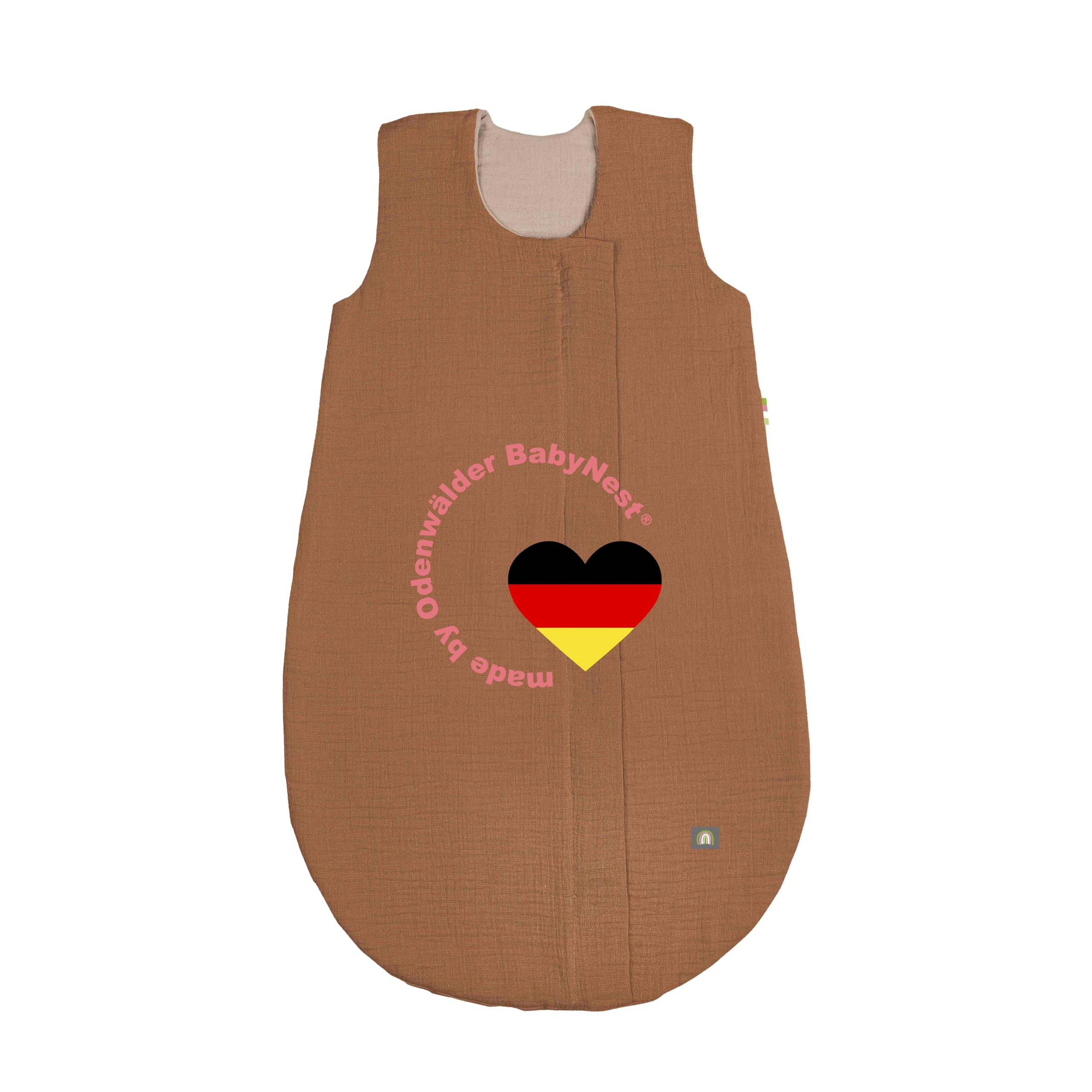 Odenwälder Baby Musselin-Schlafsack | Sommerschlafsack 0,5 TOG | Sommer Schlafsack | atmungsaktiv & pflegeleicht | Baby-Schlafsack mit Mittelreißverschluss