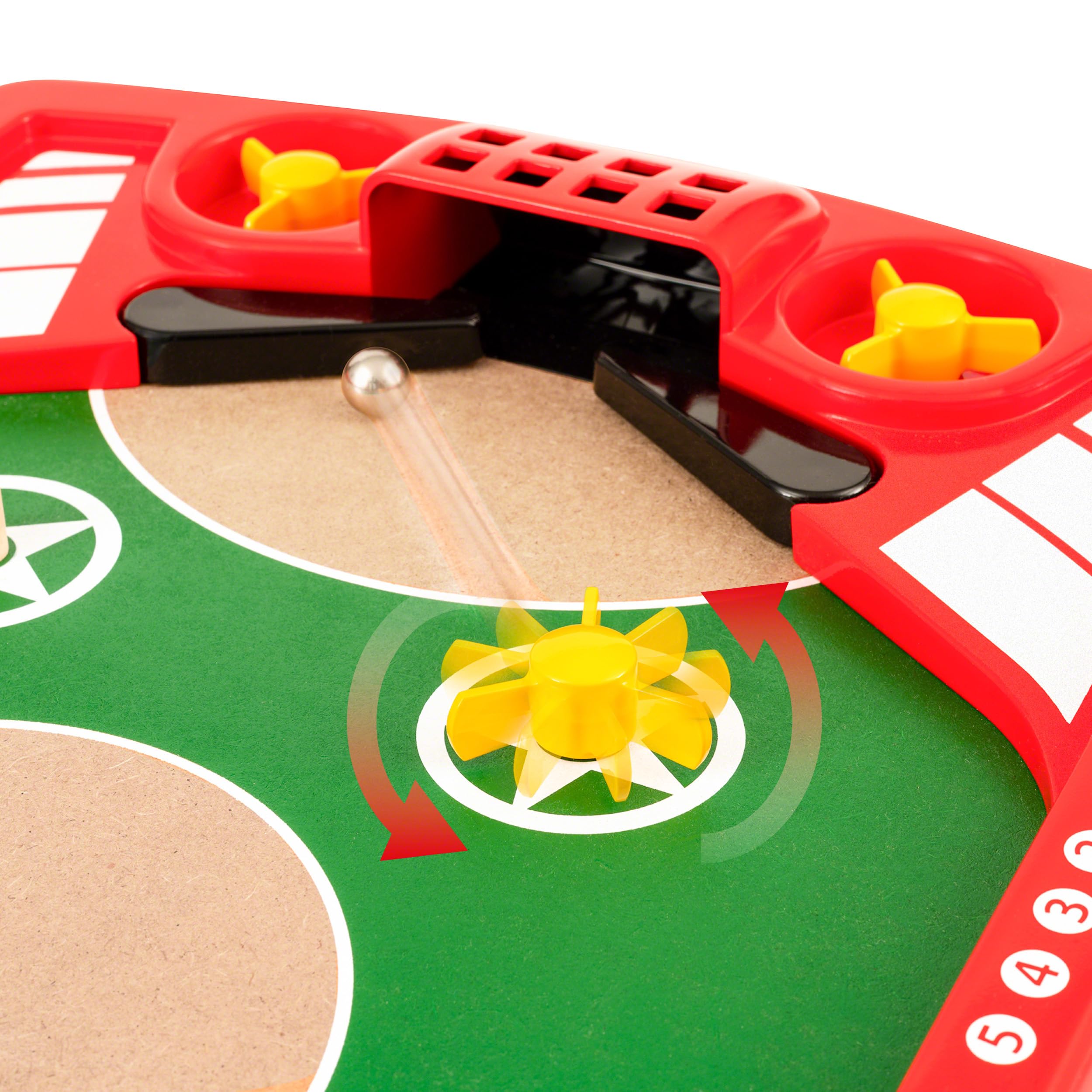 BRIO Spiele 34019 Tischfußball-Flipper - Pinball als Holzspielzeug für Kinder - Kinderspielzeug empfohlen ab 6 Jahren