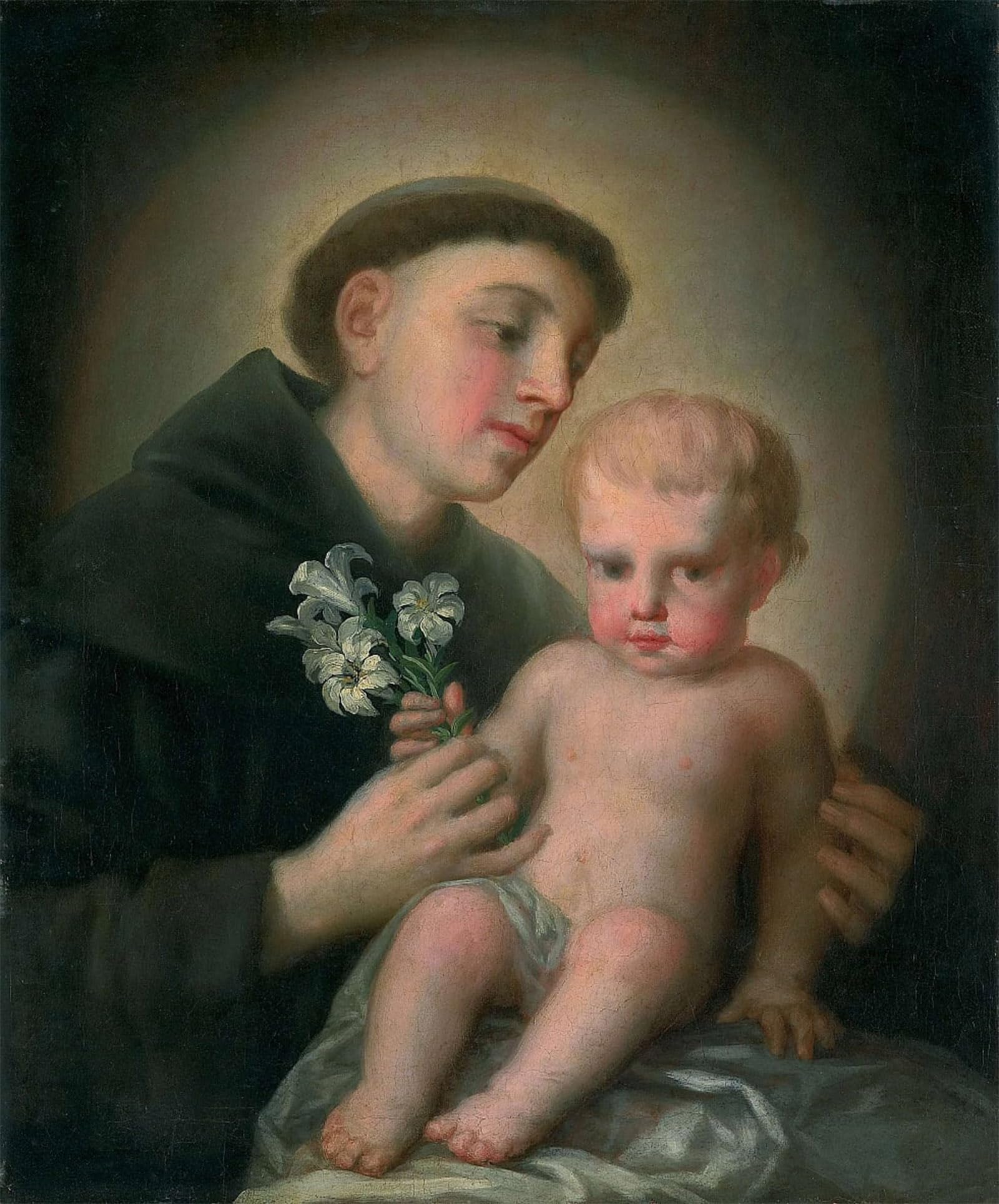 Artxlxxbn No Frame Famous Painting Art Wall Decor Abstract Art Picture Saint Anthony Of Padua And The Christ Child By Francisco De Goya Animal Pictures For Home Decor 60X90cm