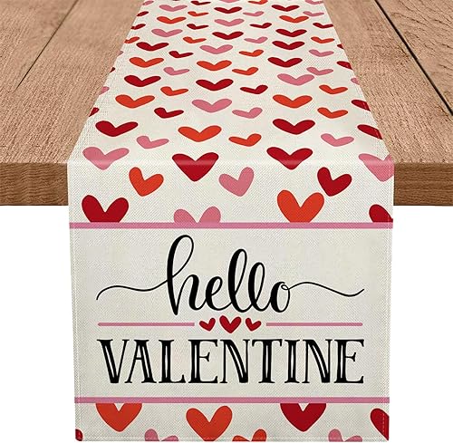GPGHE Camino de mesa para el dĂa de San ValentĂn, diseño de corazĂłn de amor, decoraciĂłn de San ValentĂn, aniversario, boda, fiesta, cocina, comedor, GPGHE Camino de mesa para el dĂa de San ValentĂn, diseño de corazĂłn de amor, decoraciĂłn de San ValentĂn, aniversario, boda, fiesta, cocina, comedor,