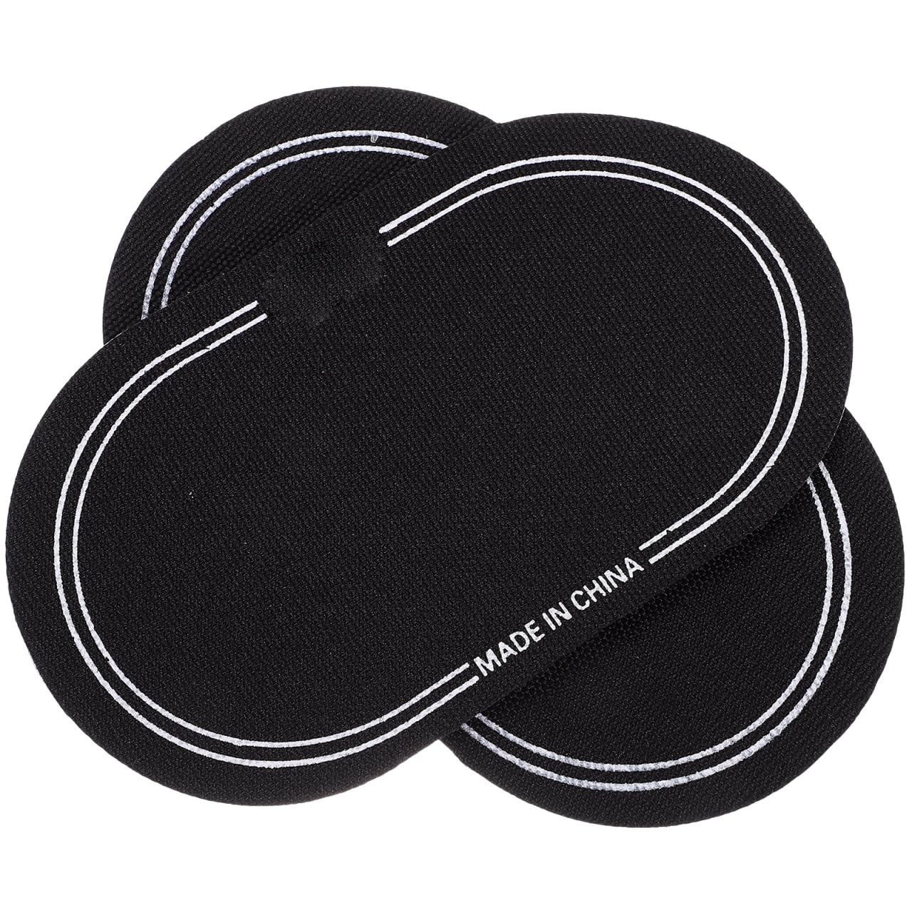 Bass Drum Pedal Dampening Patches Self-Adhesive Double Drumhead Protector Stickers Black Mute Pad Instrument Accessories for Replacement Kick Drum Practice