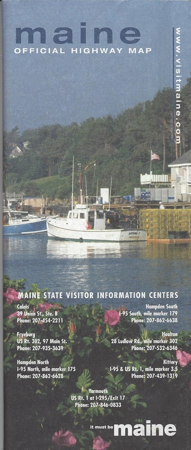 Maine, official highway map Maine tourism Books