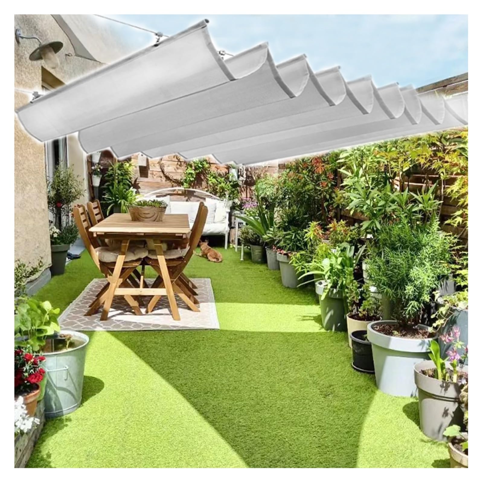 SHADE SAIL❤️未使用 Amazon.com : Kanagawa Sun Shade Sail 20'X26' Sand Oversize