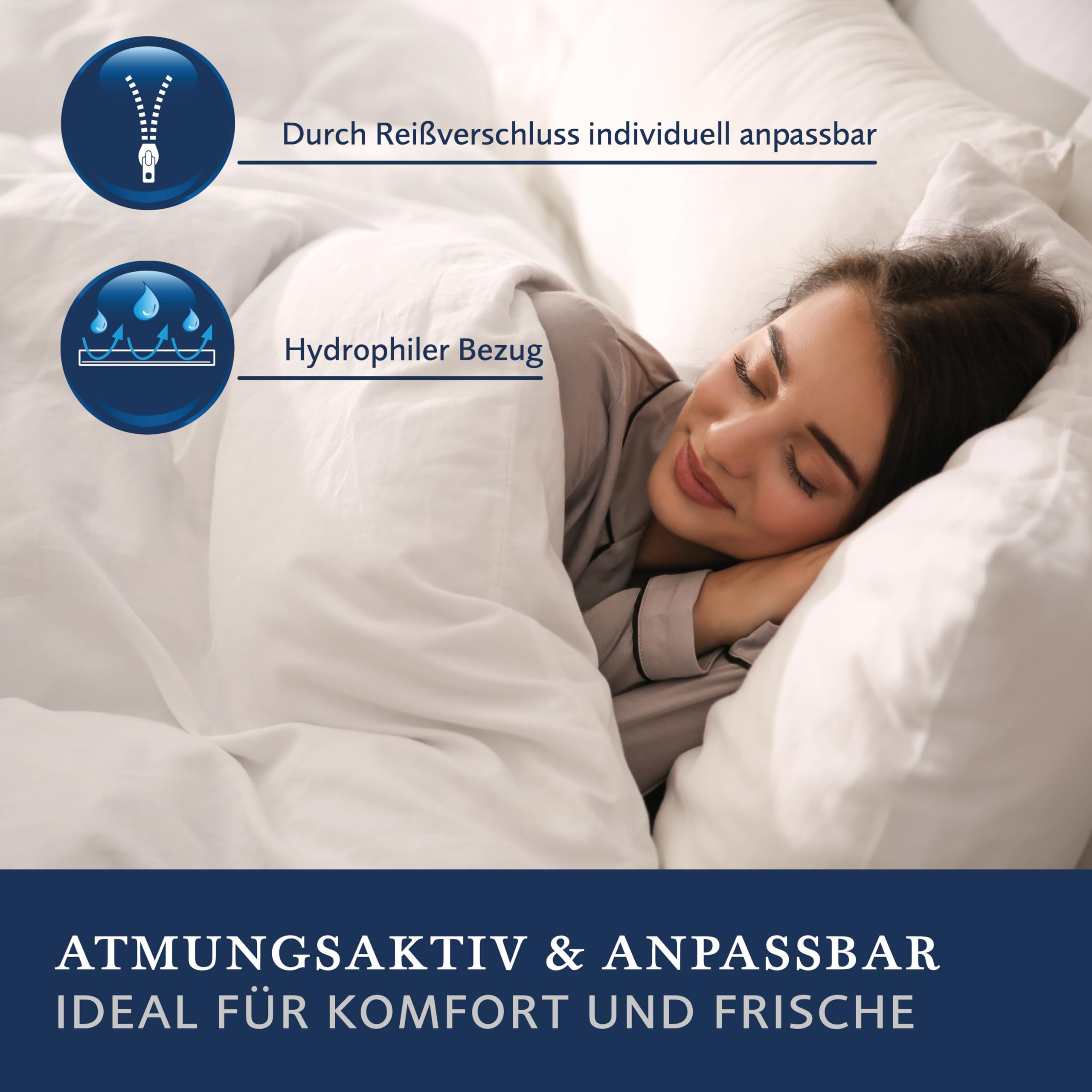 Billerbeck Kopfkissen CLIMATRAUM® für optimale Temperaturregulation