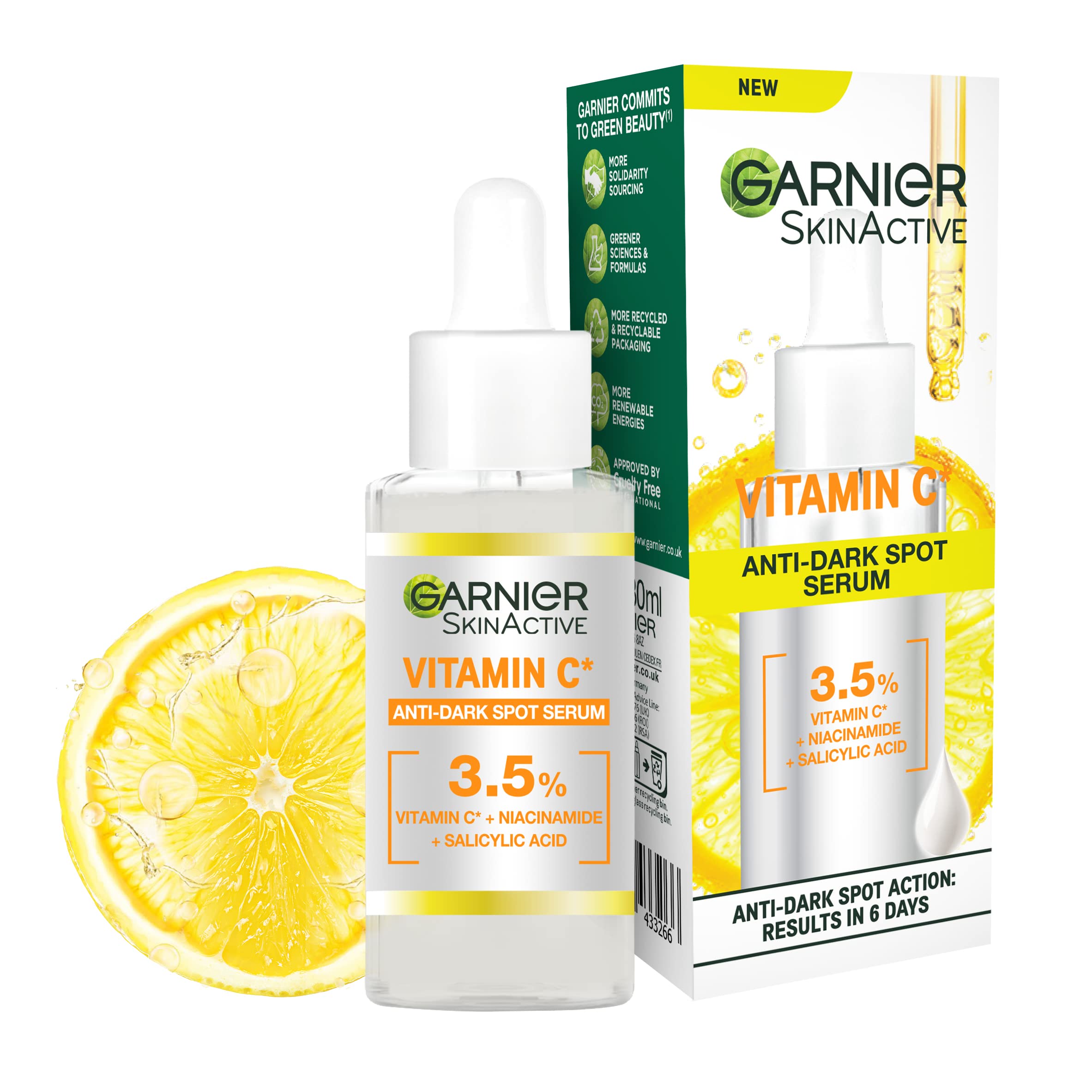 Garnier Vitamin C Serum for Face, AntiDark Spots & Brightening Serum, 3.5 Vitamin C