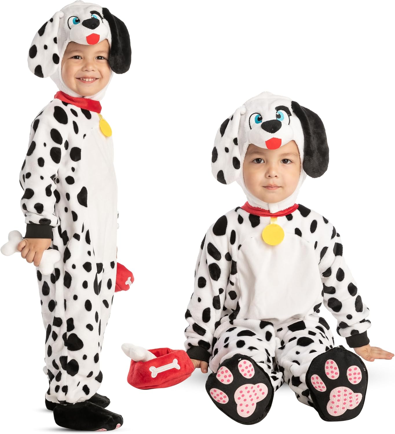 Spooktacular Creations Halloween Baby Animal Costume, Dalmatian Costume Toddler Kids for Halloween Puppy Dress Up Party 12-18 Months