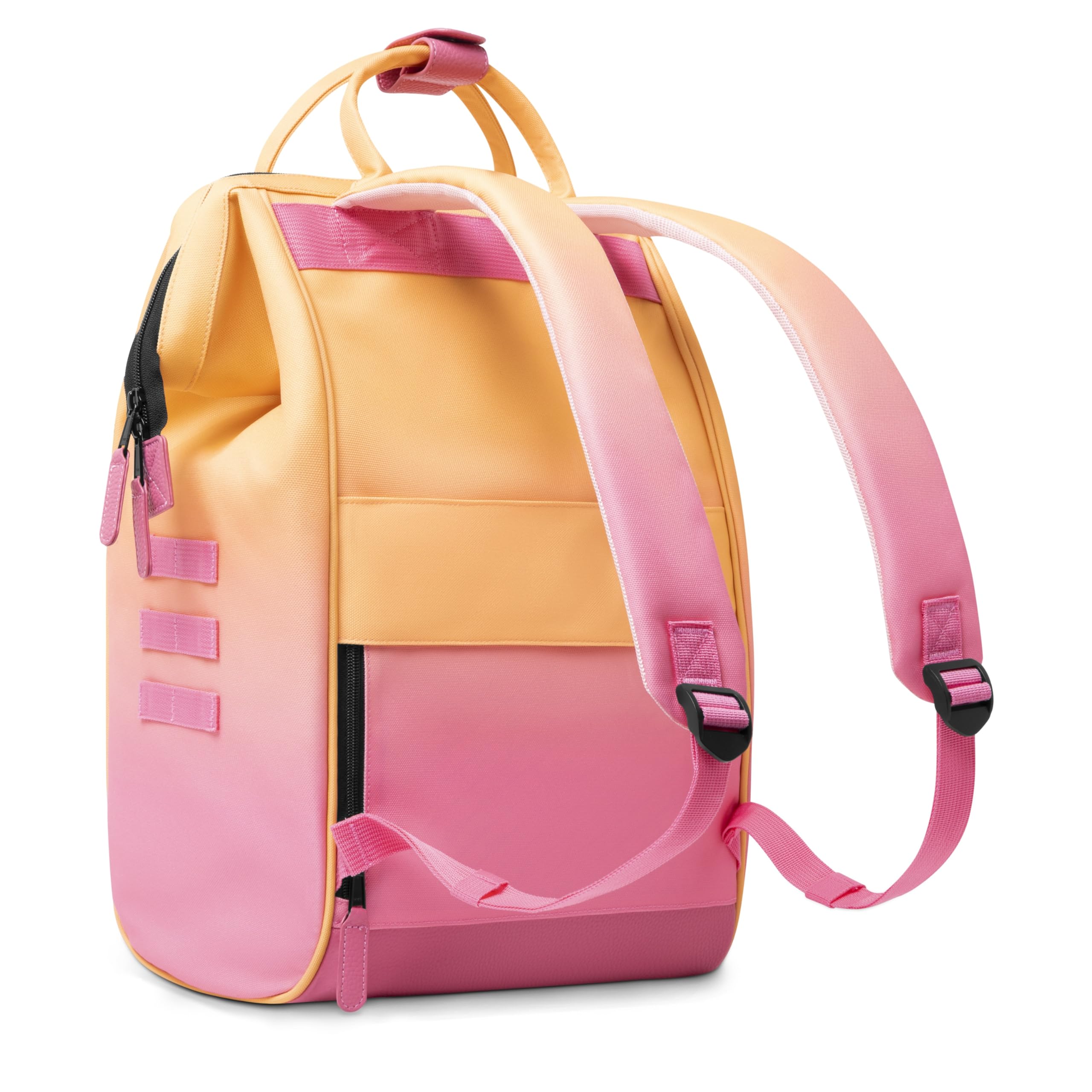 CABAIA - Sac à Dos Adventurer Cabourg - Large 23L - Déperlant - Compartiment Ordinateur Portable 15" - 2 Poches - Certifié Vegan - Sac Voyage, Affaires, École pour Homme et Femme - Rose