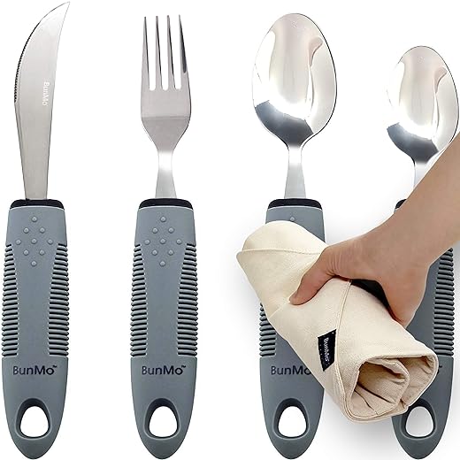 BUNMO Adaptive Utensils Set for Seniors