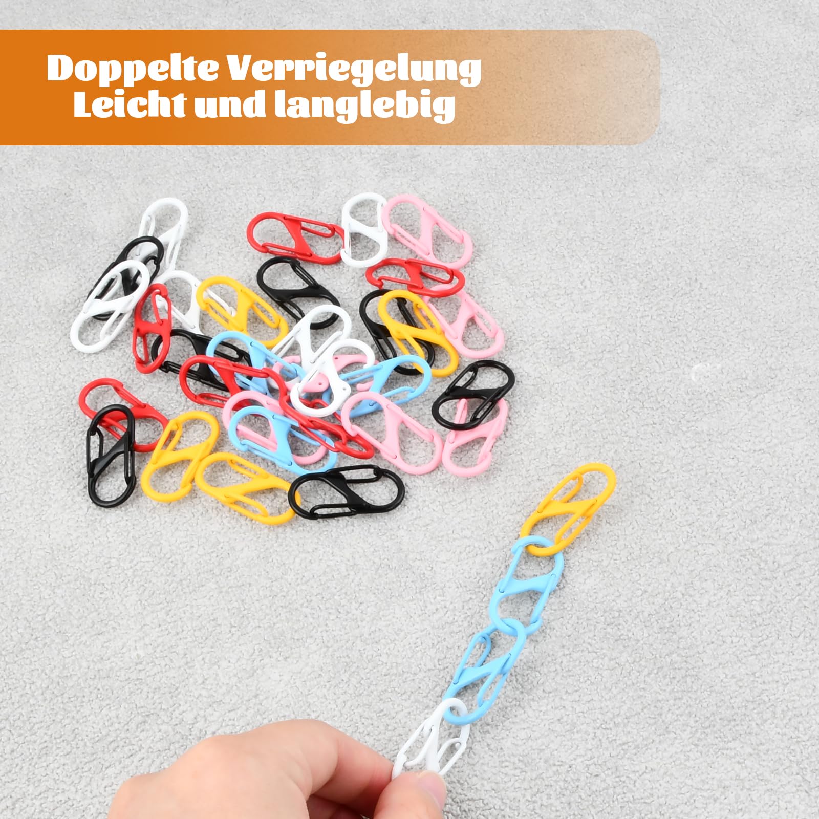 Lot de 20 petits ousquetons à double ressort en S, 4 tailles, petit ousqueton pour caping en Lot de 20 petits ousquetons à double ressort en S, 4 tailles, petit ousqueton pour caping en
