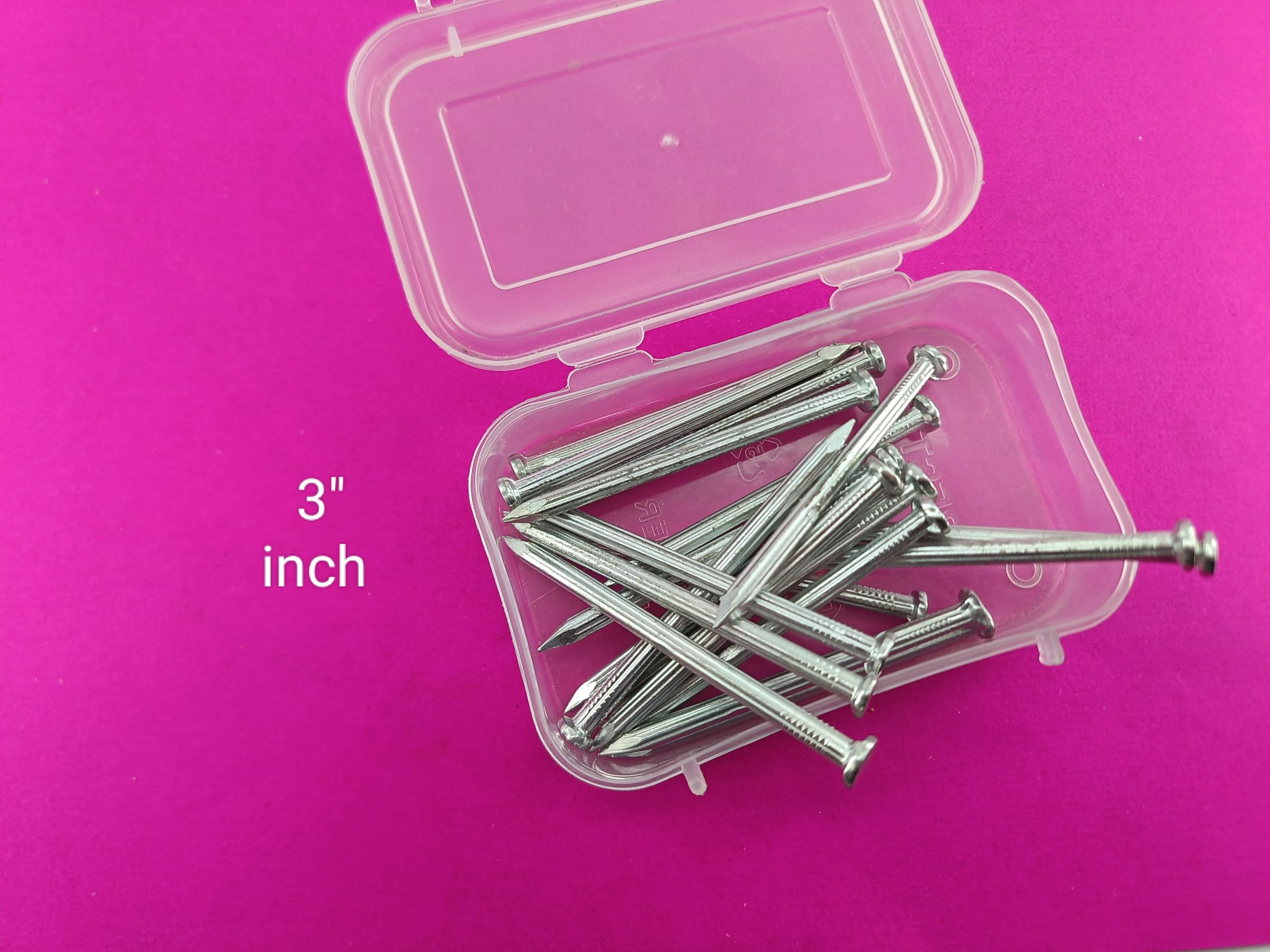 advancedestore Hard Steel Concrete Nails 3 inch (75 mm) Pack of 50 Pieces 1