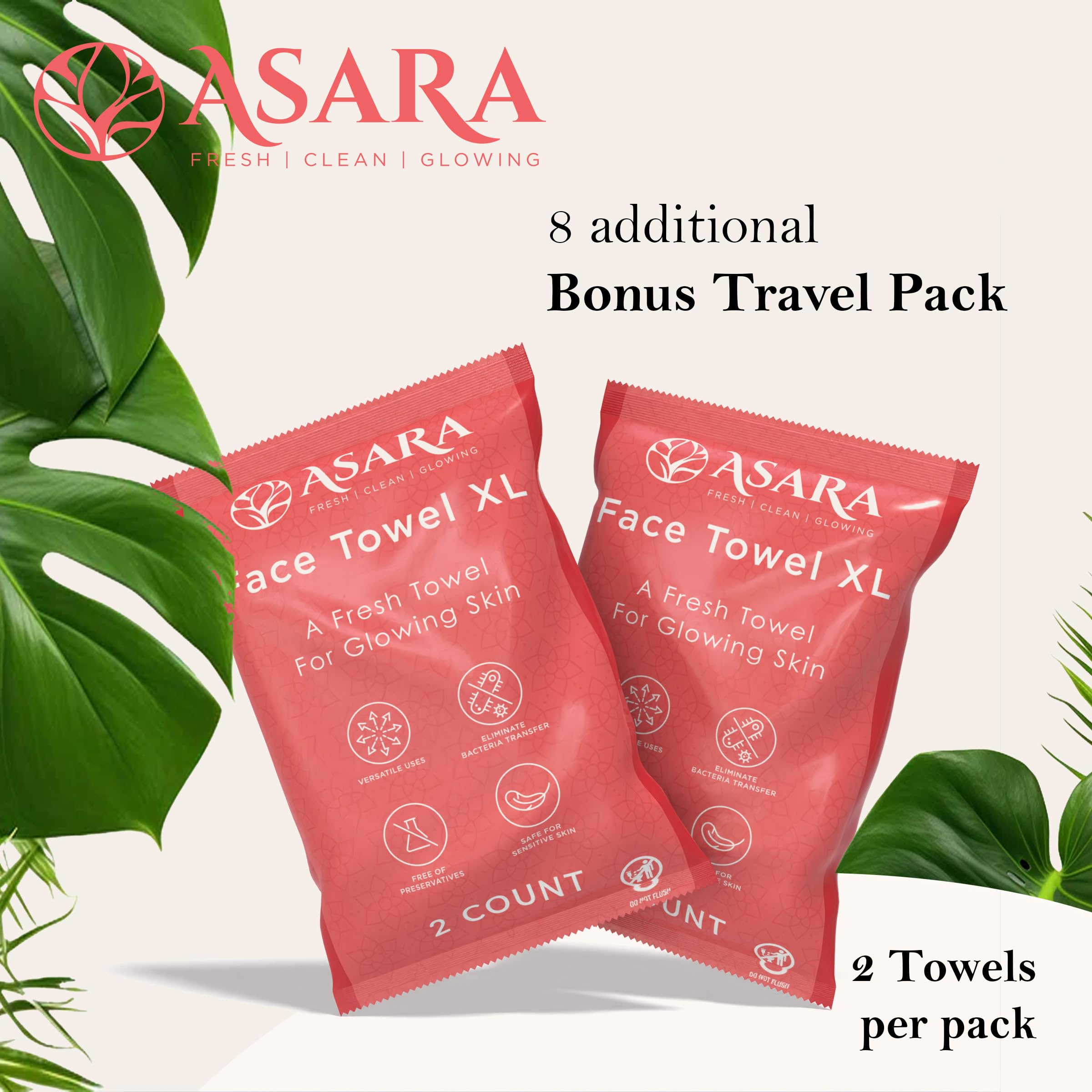 ASARA NEW YORK PROBIOTIC SKIN CIENCE Toallitas faciales desechables extra grandes desmaquillantes con agua para piel sensible Toallitas veganas orgánicas y biodegradables 100 unidades