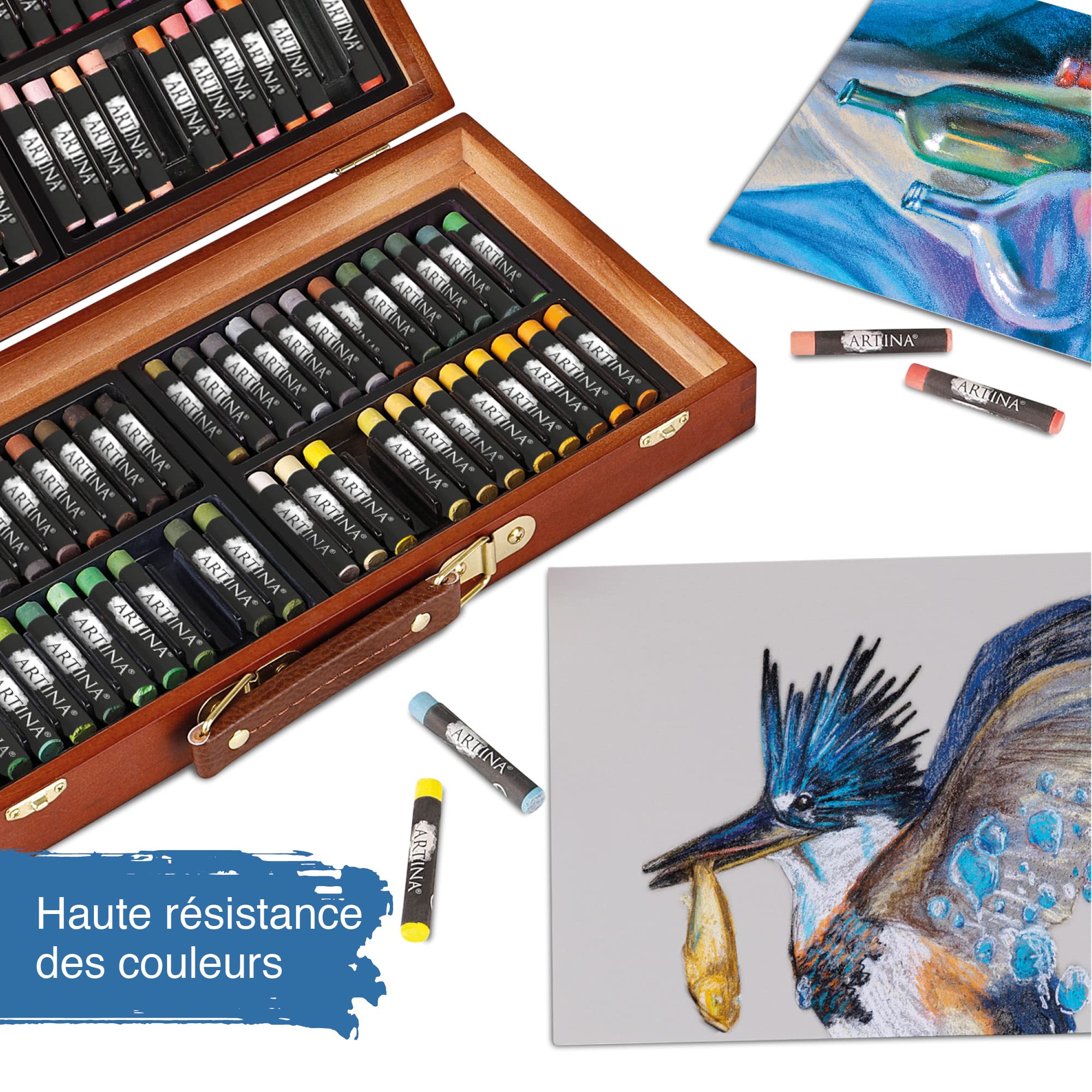 Artina Set de craies Pastilo 96 couleurs coffret certifié FSC