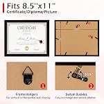 HOMERHYME Diploma Frame, 8.5 by 11 Black Picture Frames, Certificate Frame with Clear Plexiglass, 8.5 x 11 Photo Award Document Degree Record Frames for Collage Gallery Wall Display, 2 Pack