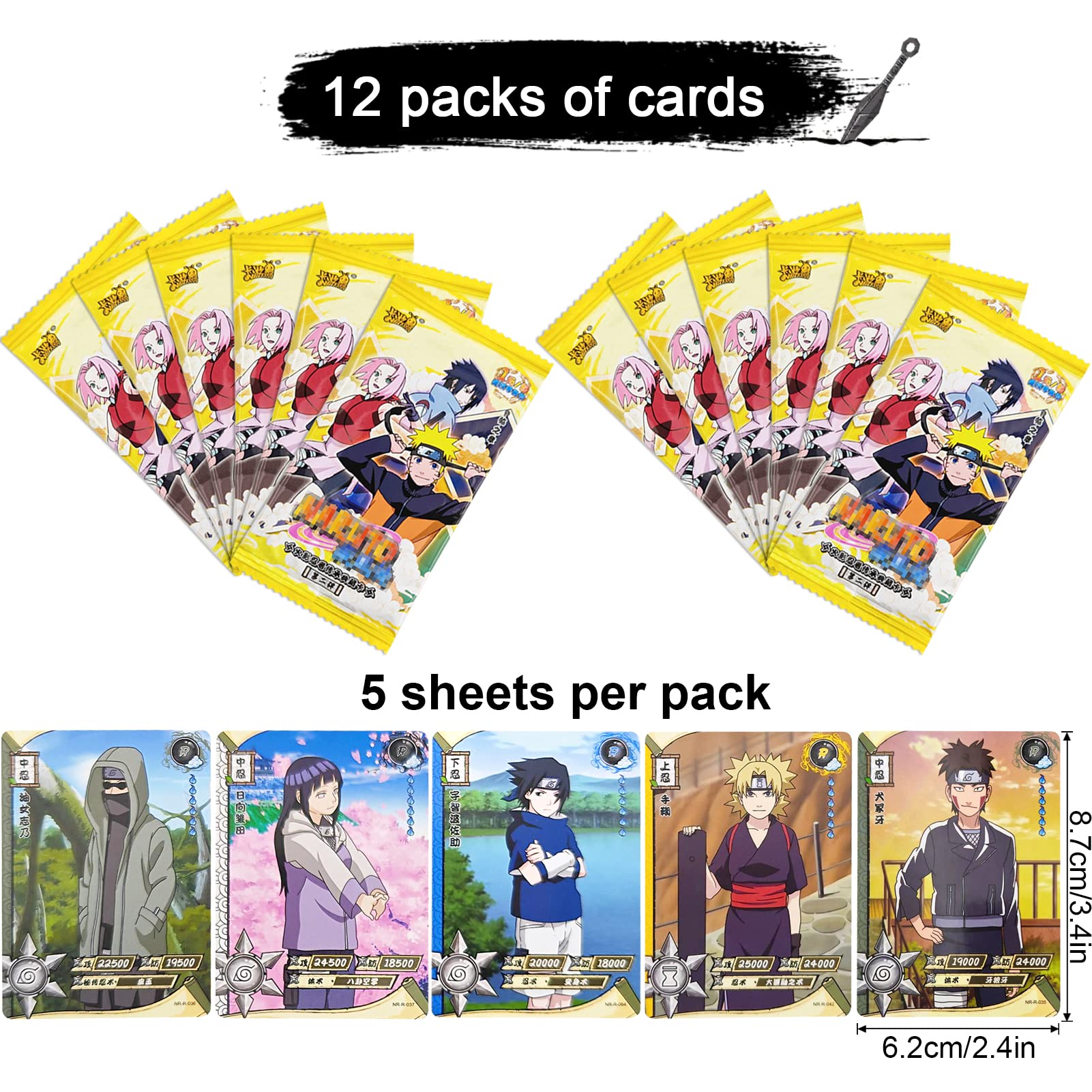 Anime Sammelkarten 160 Stück – 32 Packs à 5 Karten, Seltene Edition, Für Kinder & Sammler