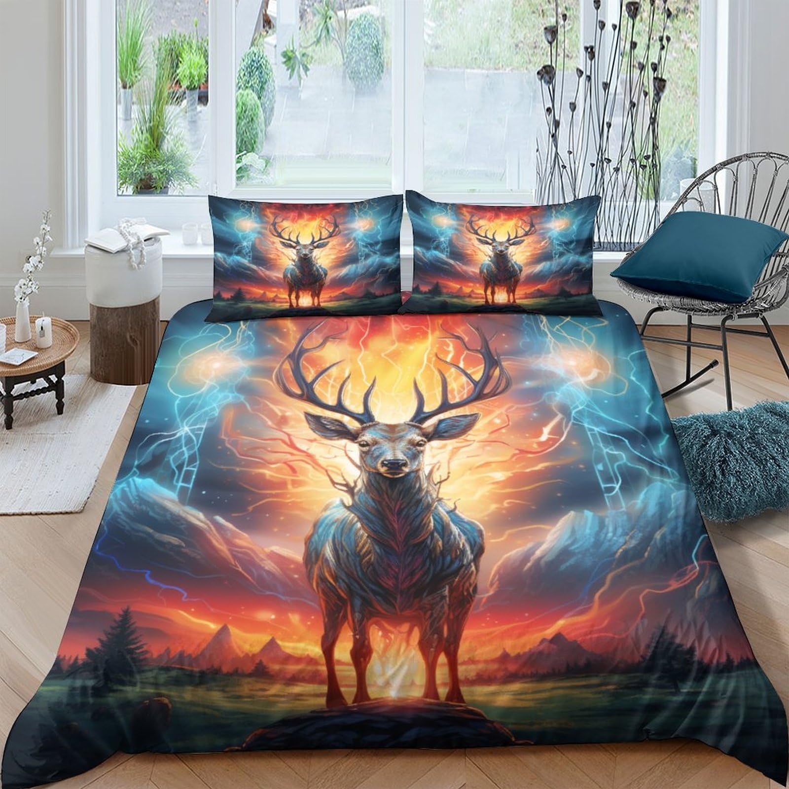Stampato in 3D Pronipote tibetano Copertina Stampata Microfibra Disegnata Biancheria Da Letto Ipoallergenico Con 2 Federe,Double（200x200cm）, Per Adolescenti E Adulti