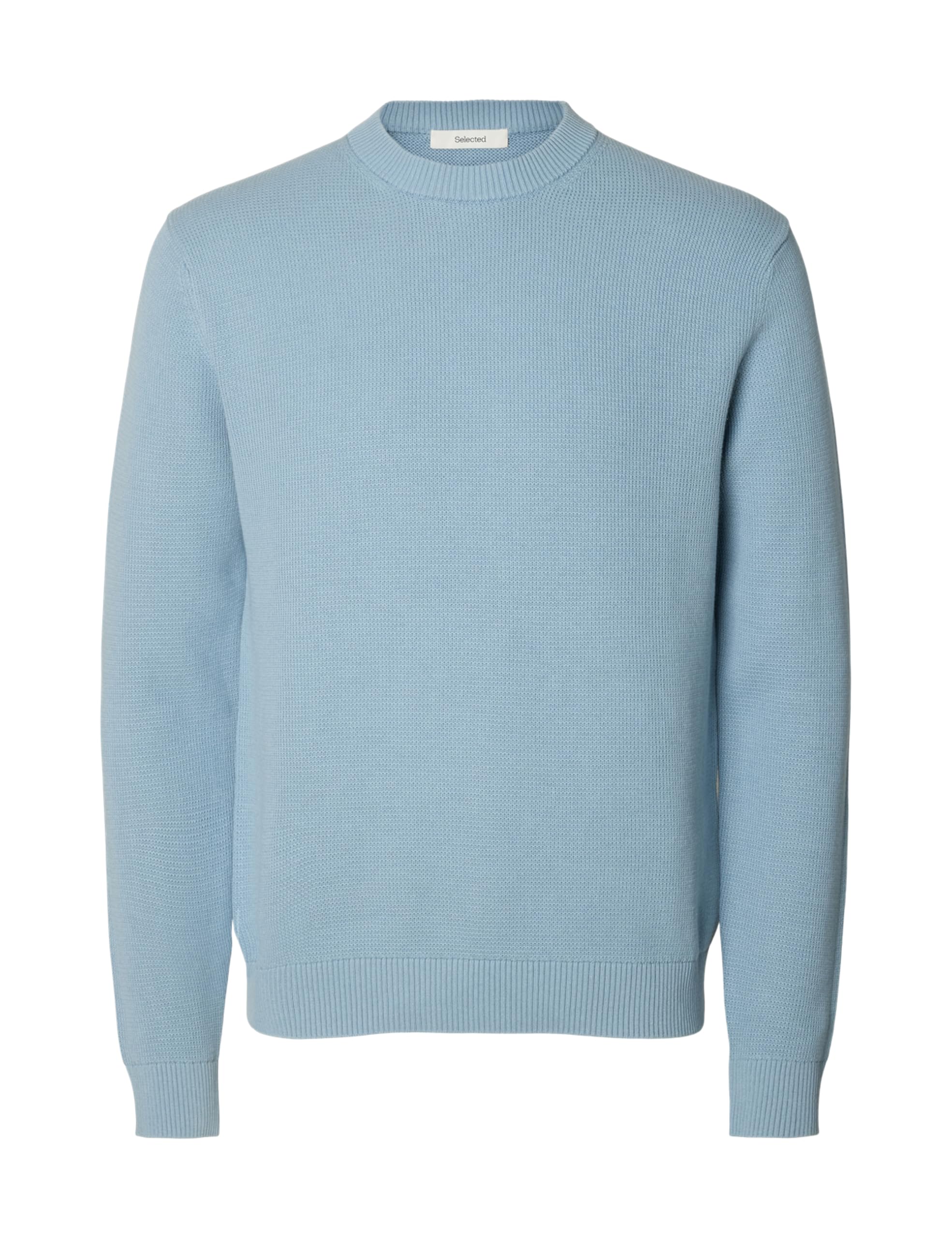 SELECTED MEN Herren Slhdane Ls Knit Structure Crew Neck Noos