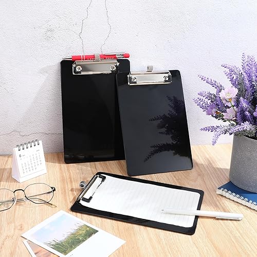 Miniatura 4 de Sabary Paquete de 48 mini portapapeles a granel con clip de soporte para bolígrafo, portapapeles de notas A5, 6 x 9 pulgadas, pequeño portapapeles