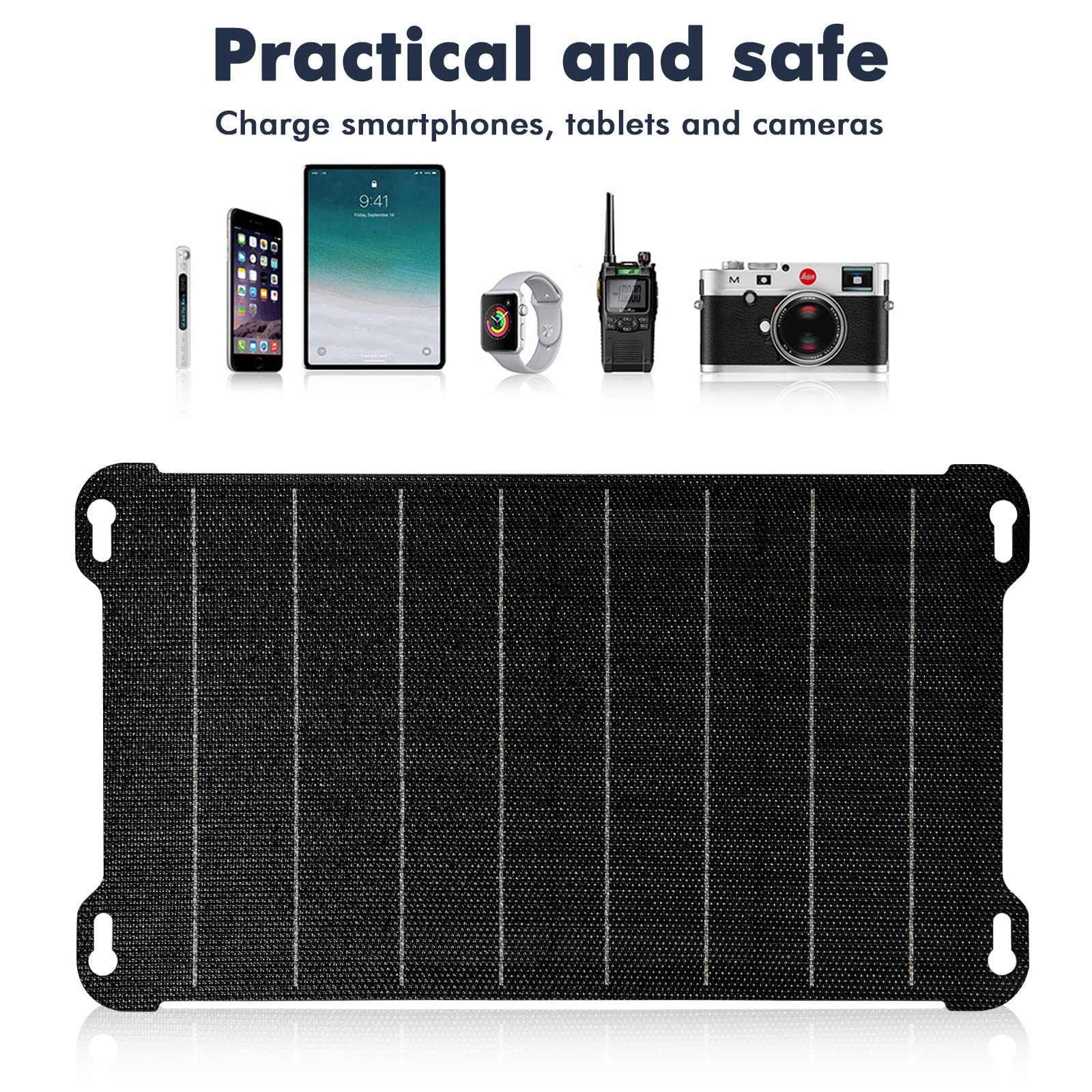 DeWIN Mini Panneau Solaire 12V 3W Polycristallin Portable Avec Câble 1m - Idéal Pour Projets DIY Et Charge