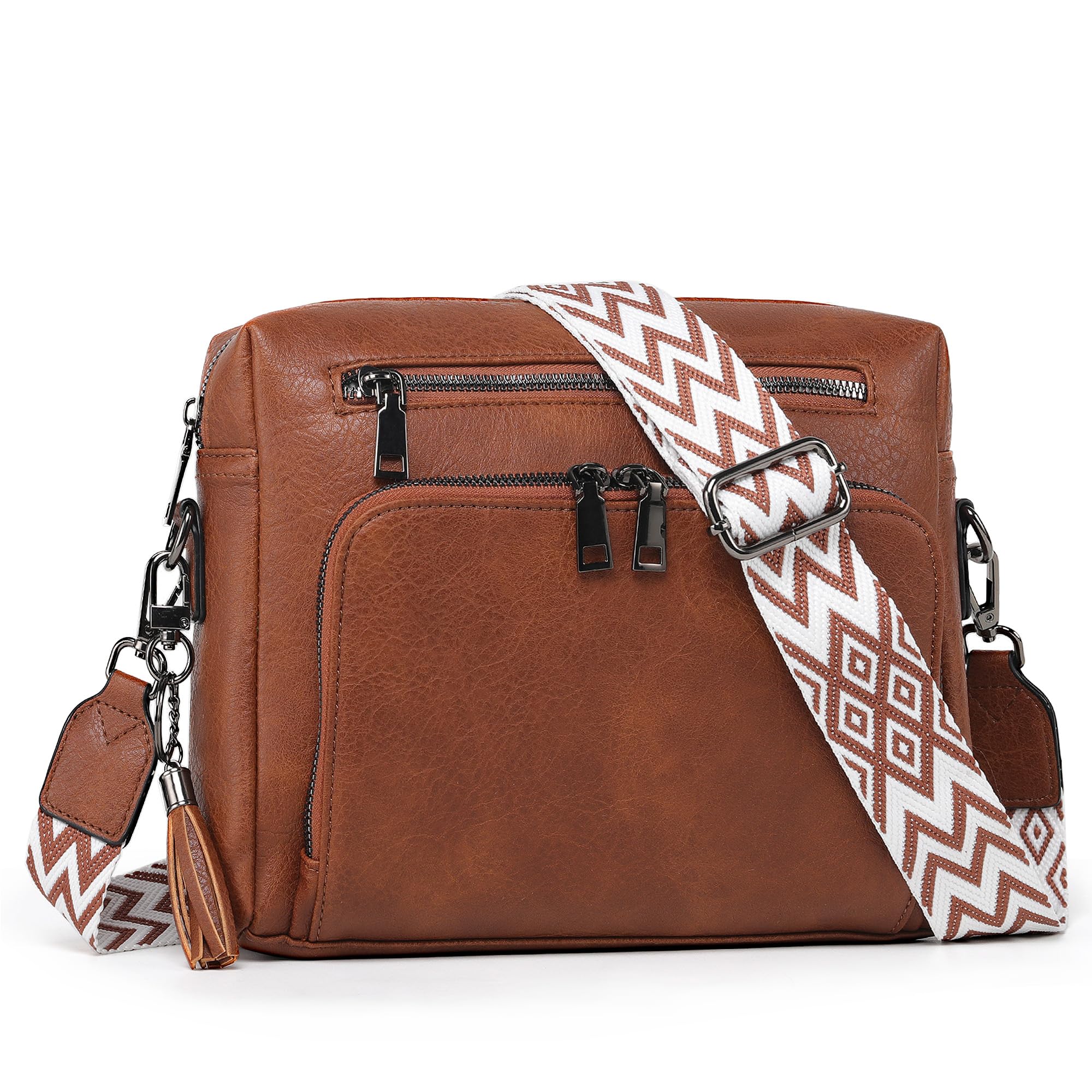 TANTOMI Umhängetasche Damen, Crossbody Bag Moderne Taschen mit Verstellbar Abnehmbar Schultergurt für Tägliches Arbeiten Einkaufen Verabredungen Reisen