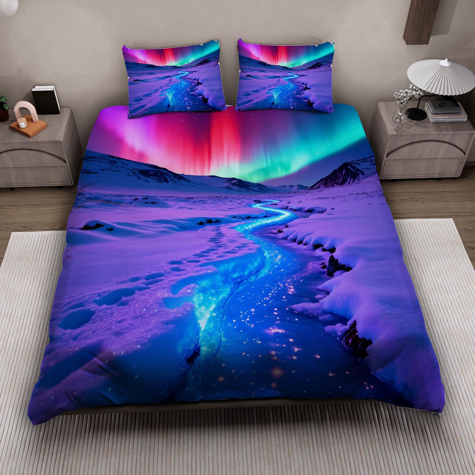 Housse de couette ciel étoilé Aurora pour des nuits douces et sereines