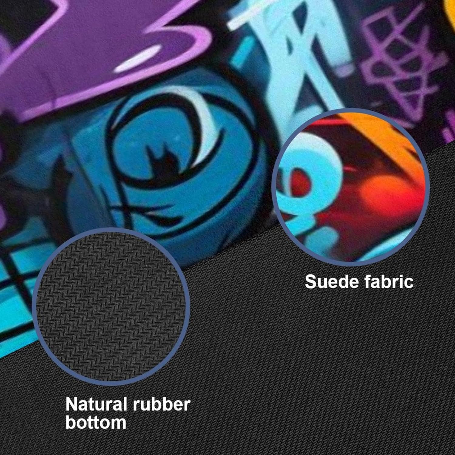 Yoga Towel, Colorful Graffiti Pattern Non Slip Sweat Absorbent Hot Yoga Mat Towel for Hot Yoga, Pilates and Fitness - 72.8" x 26.8"