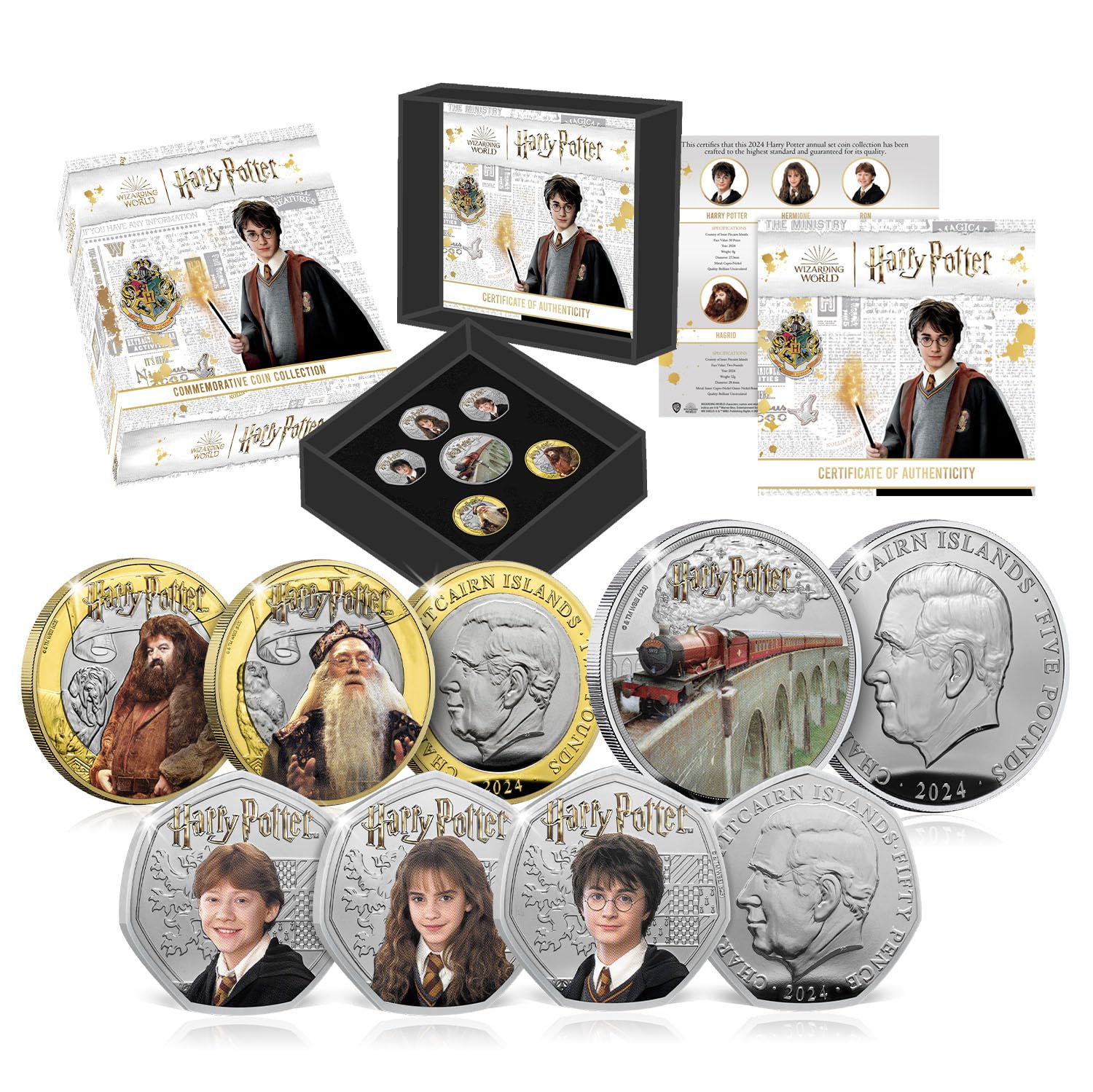 Sponsored Ad – The Koin Club Harry Potter Annual Set 2024 Brilliant Uncirculated 50p 2 Pound 5 Pound - 6 Colour Coins