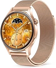 Women's Smart Watch, 1.32 Inch AMOLED Screen Smartwatch with Calls, Always-on Display Function, 24H Heart Rate Monitor, SpO2, Sleep Monitor, 110+ Sports Modes, Calorie Pedometer for Android iOS