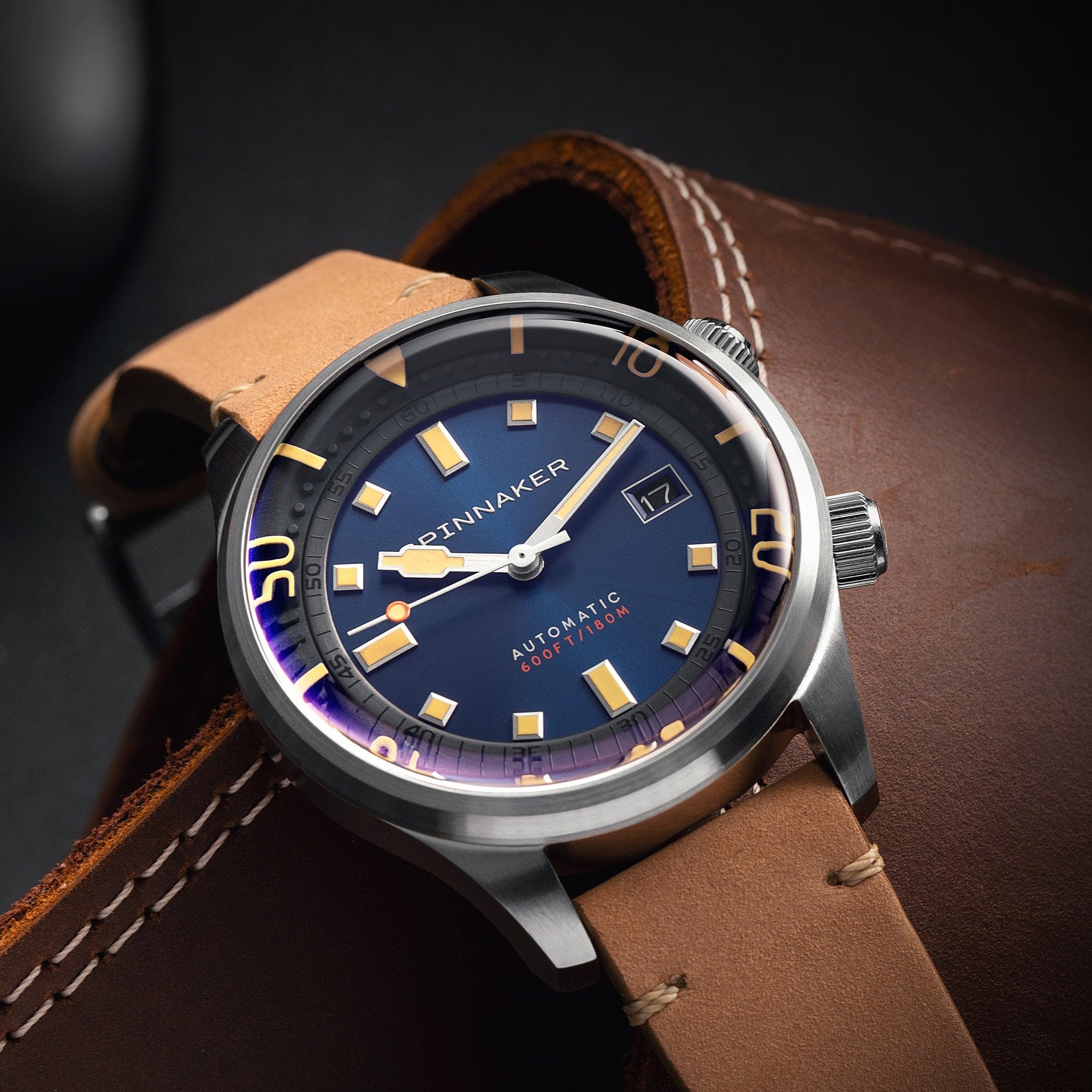 Spinnaker Bradner Orologio da uomo 42 mm automatico a 3 lancette con cinturino in vera pelle o acciaio inossidabile SP-5062