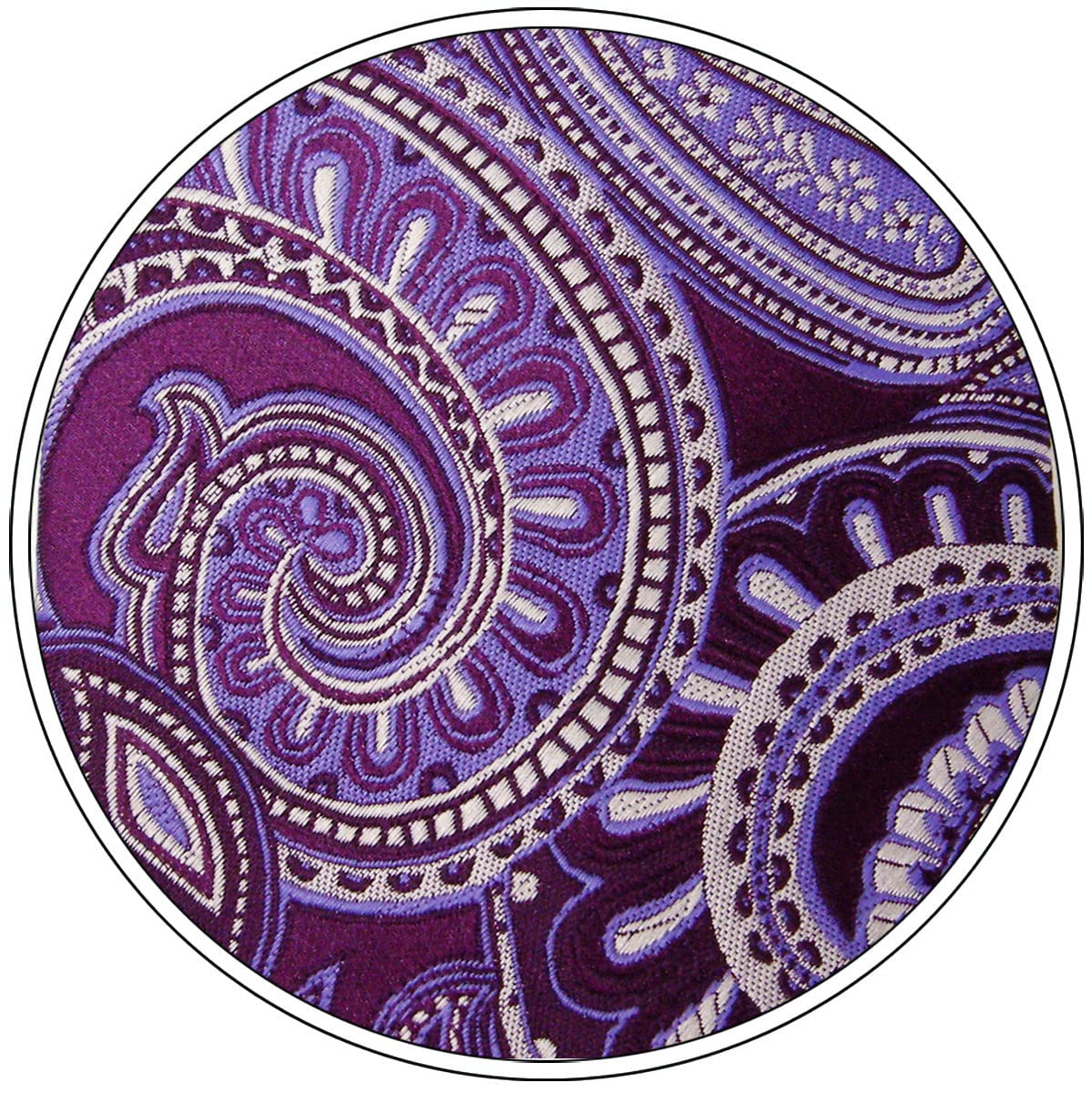 Fazzoletto Da Taschino Uomo S&W Paisley - Taglia XL, 32x32cm, Seta Per Look Elegante - Foto 6