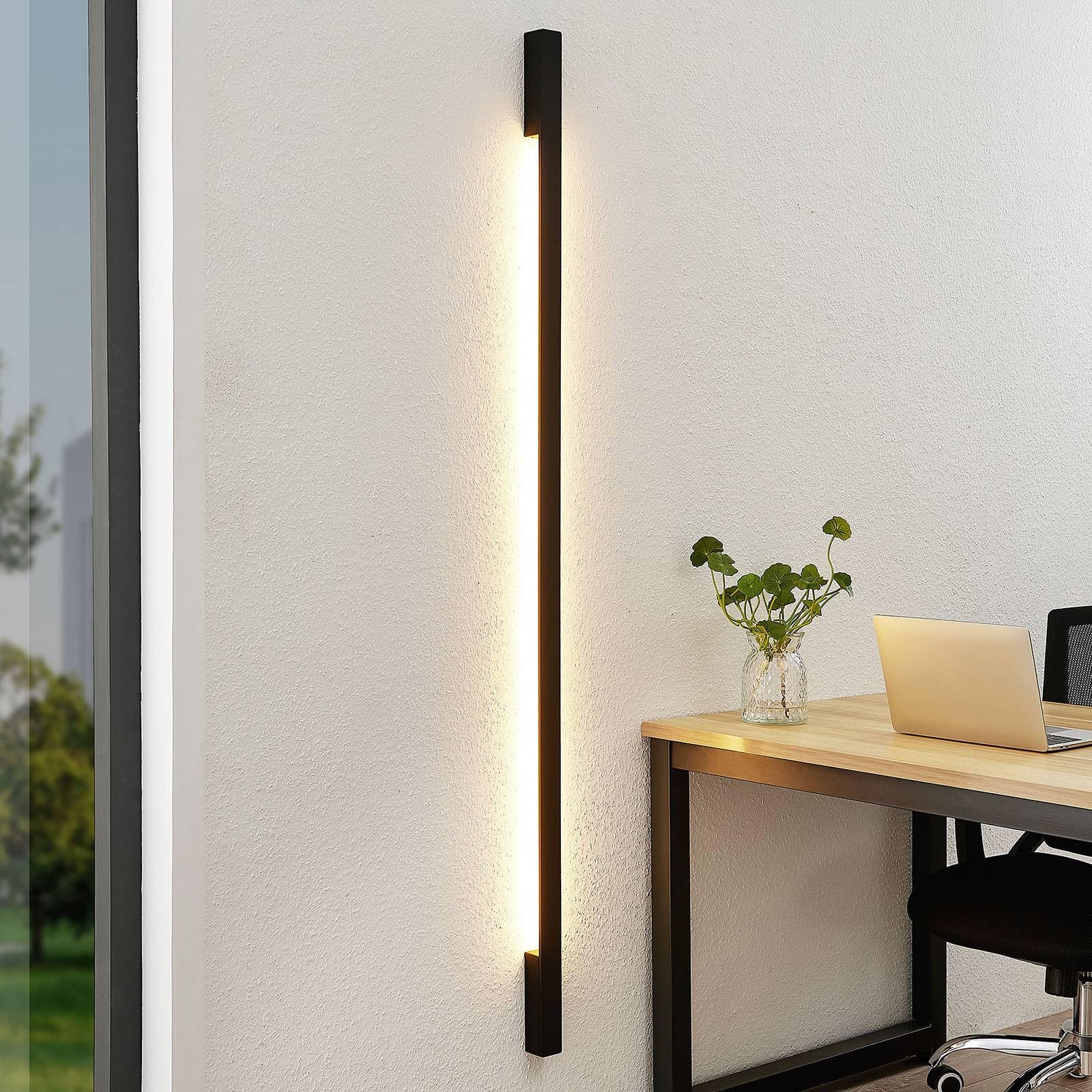 Arcchio LED Wandleuchte, Wandlampe Innen Ivano (Modern) in Schwarz aus Aluminium (2 flammig) - Wandstrahler Wandbeleuchtung Schlafzimmer/Wohnzimmer Flurleuchte