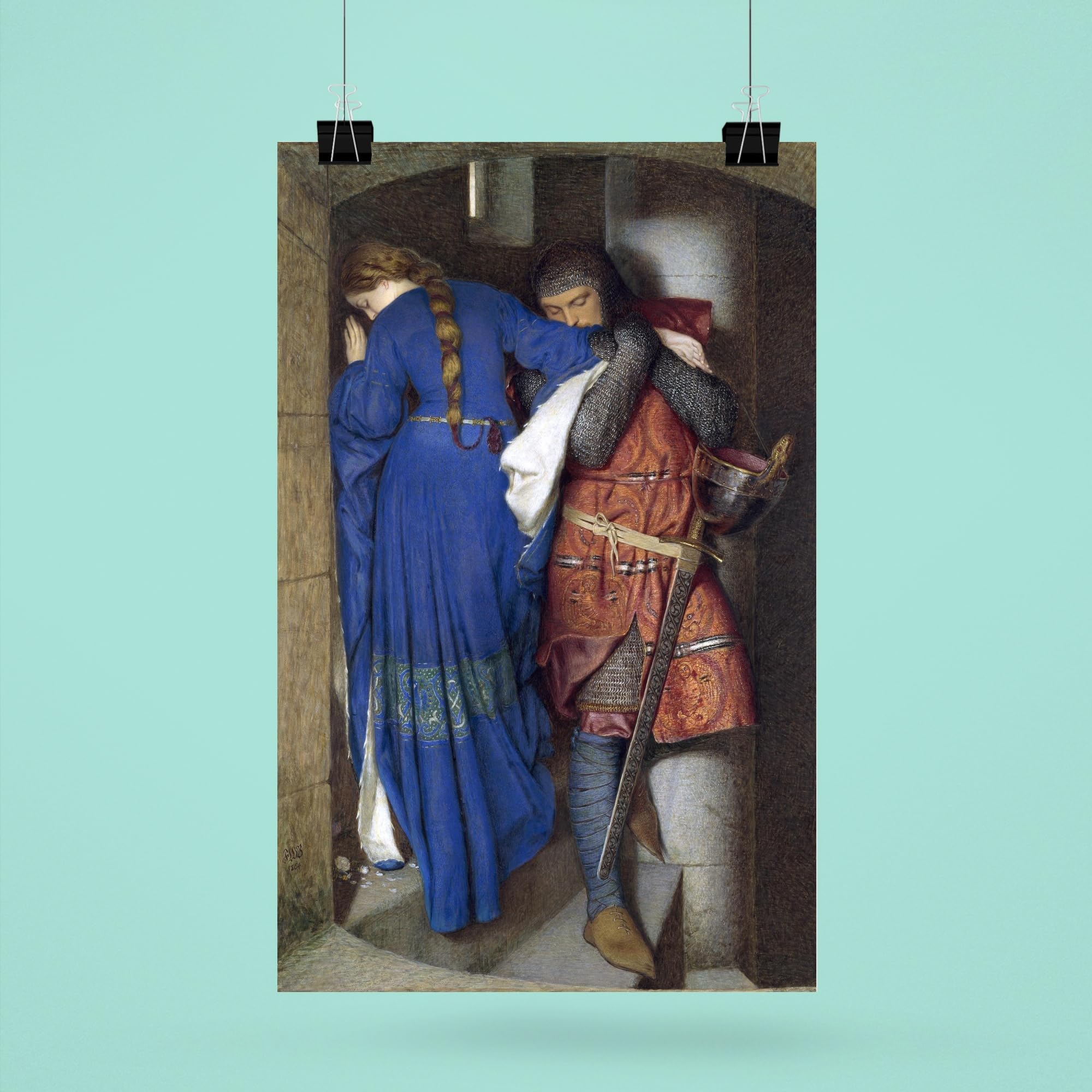 Amazon.com: The Meeting on the Turret Stairs Poster Print Wall Art