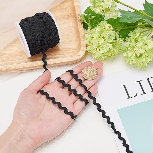 Miniatura 92 de GORGECRAFT 1 rollo de cinta RIC Rac de 27 yardas/82.0 ft para coser con flecos, 0.197 in/0.2 pulgadas para coser flores, boda, fiesta, cinta de Verde