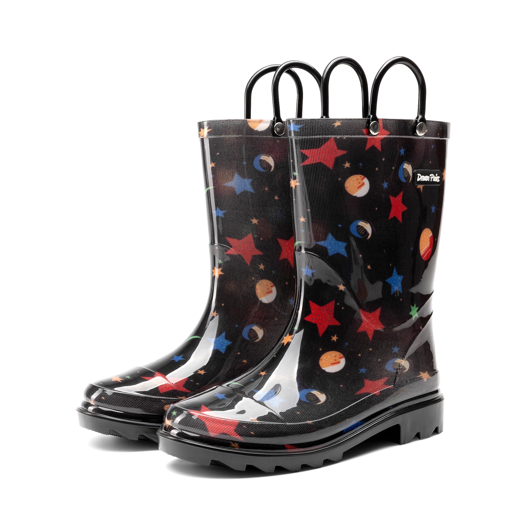 DREAM PAIRS Kinder Gummistiefel Regenschuhe rutschfest und leicht für Jungen und Mädchen,Size 26.5,Schwarz,KKUMRB2507