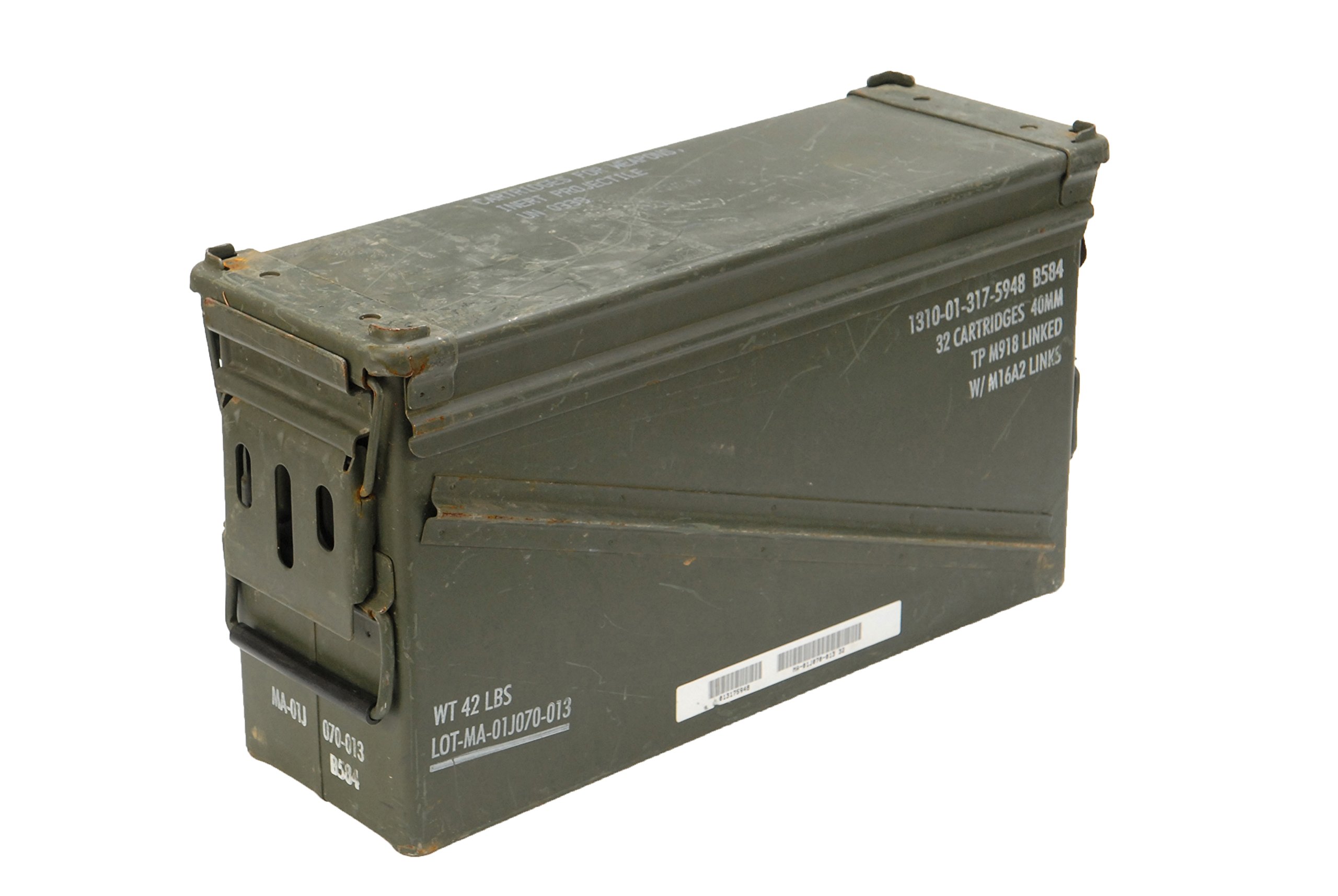 US Army Olive Large Metal Ammo Box Used Military Surplus