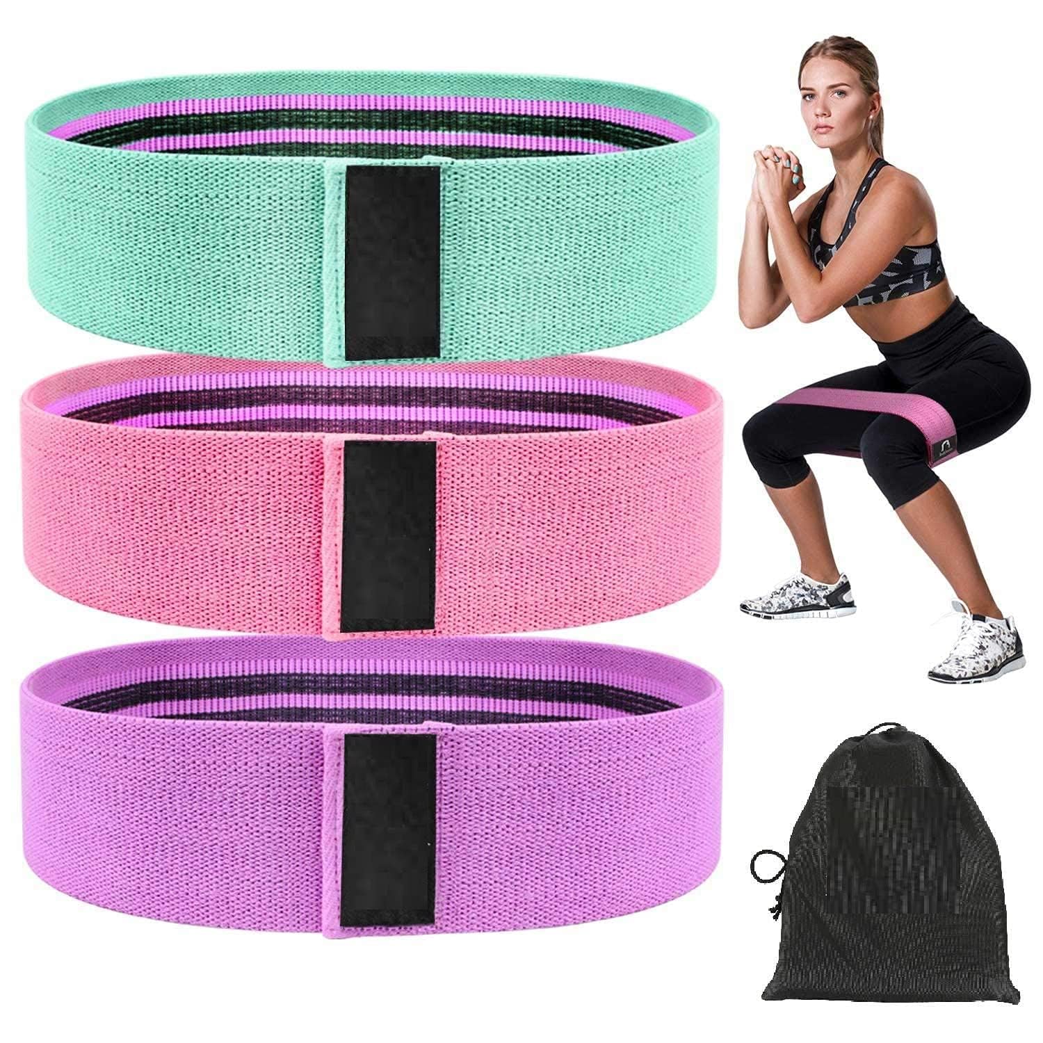 Fitfix® Fabric Resistance Band - Loop Hip Band for Women & Men for Hip, Legs, Stretching, Toning Workout. Mini Loop Booty Bands for Glutes, Squats Exercise Usable in-Home & Gym. (Set of 3) (B0CFLHC72L) Amazon Price History, Amazon Price Tracker