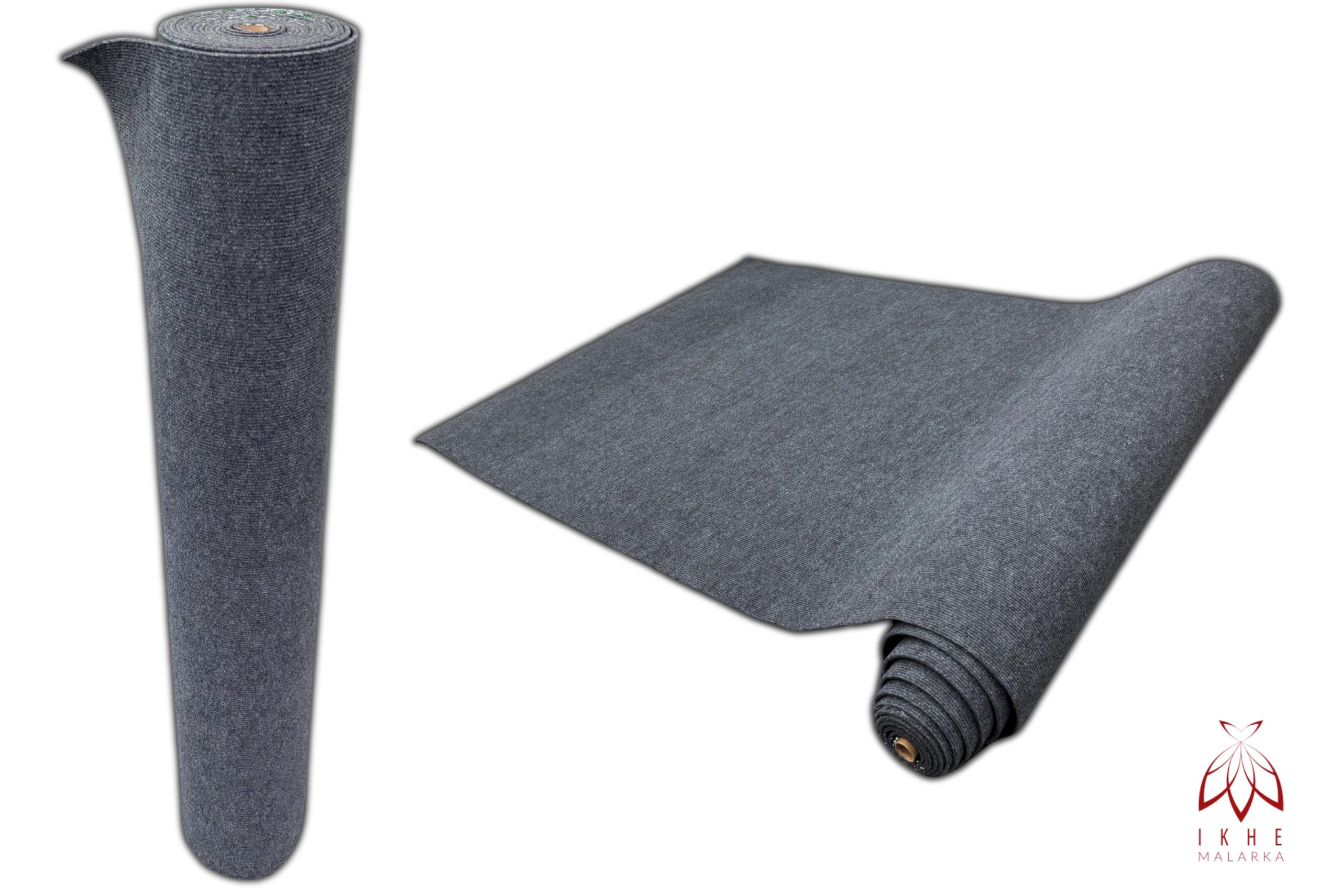 Selbstklebender Teppichboden 6 m² – 120×500 cm Teppich Rolle, 5 mm stark, geruchslos, schnell verlegbar, Bodenbelag für Wohnzimmer, Büro, Kinderzimmer (Dunkelgrau SXP-TWDT-002, 6m²)