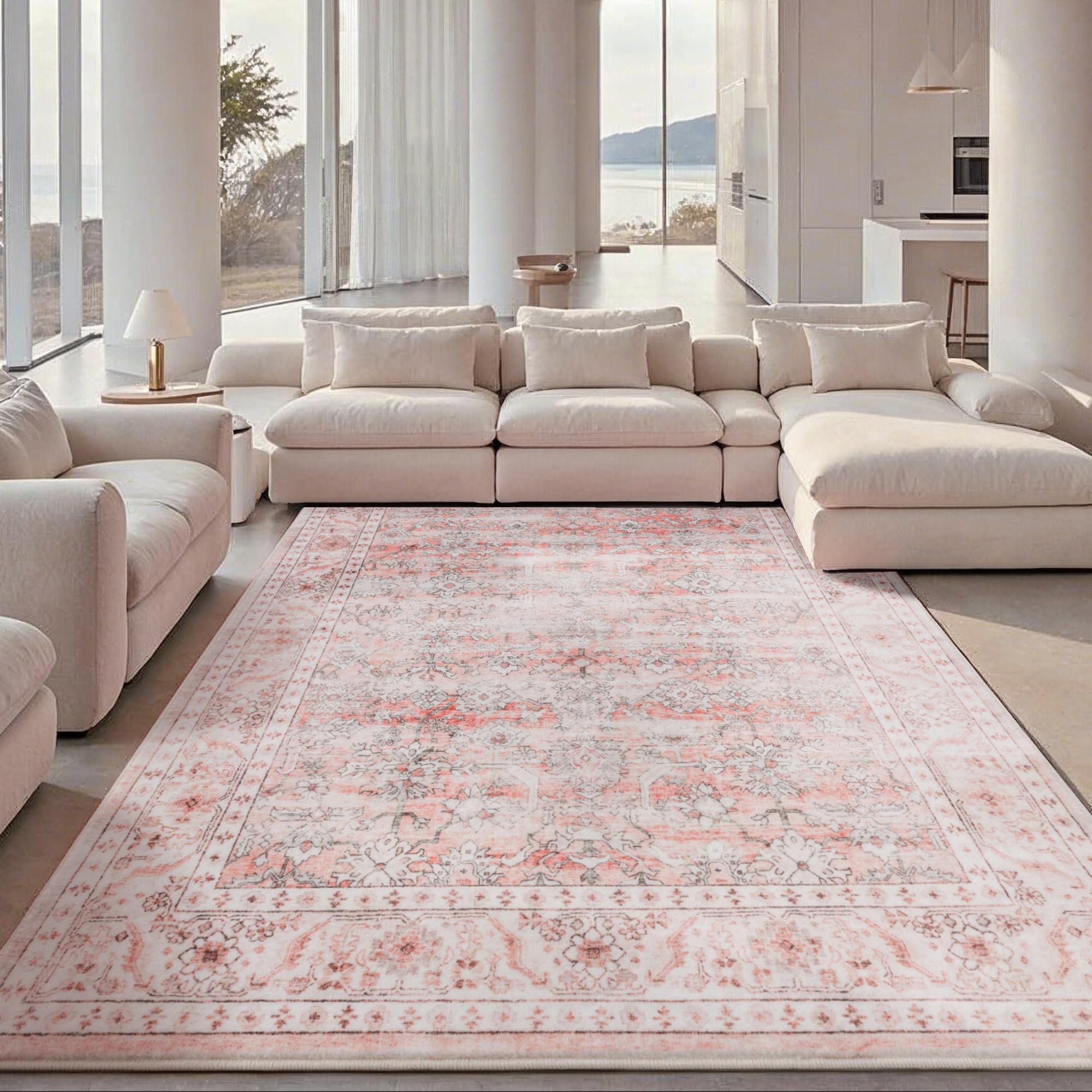 Tapis d'entrée vintage 91x152 cm de qualité supérieure et ultra doux pour la maison