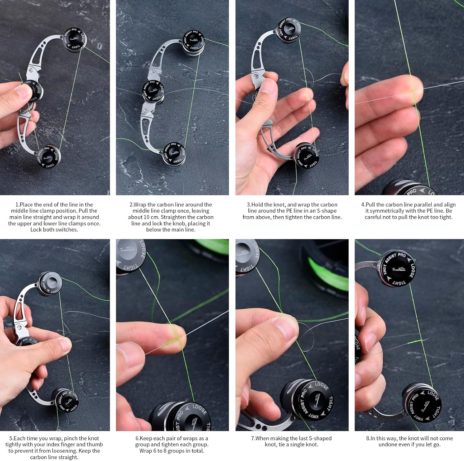 FG Knot Assist Tool，Knot Assist GT Knotter Leader Connection Knot Assist 2.0 for FG Knot Braided Line to Leader Connection Fishing Knot Tying Tool for Braid to Monofilament Leade