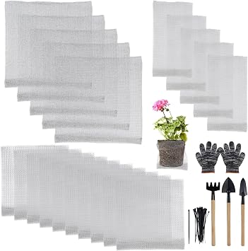 20 Pcs Root Guard Gopher Baskets, Underground Stainless Steel Wire Mesh Cages, Gopher Cages for Planting 1 Gallon 3 Gallon Gophers Mesh Baskets Protect Plant Roots Tubers Trees Flowers Crops