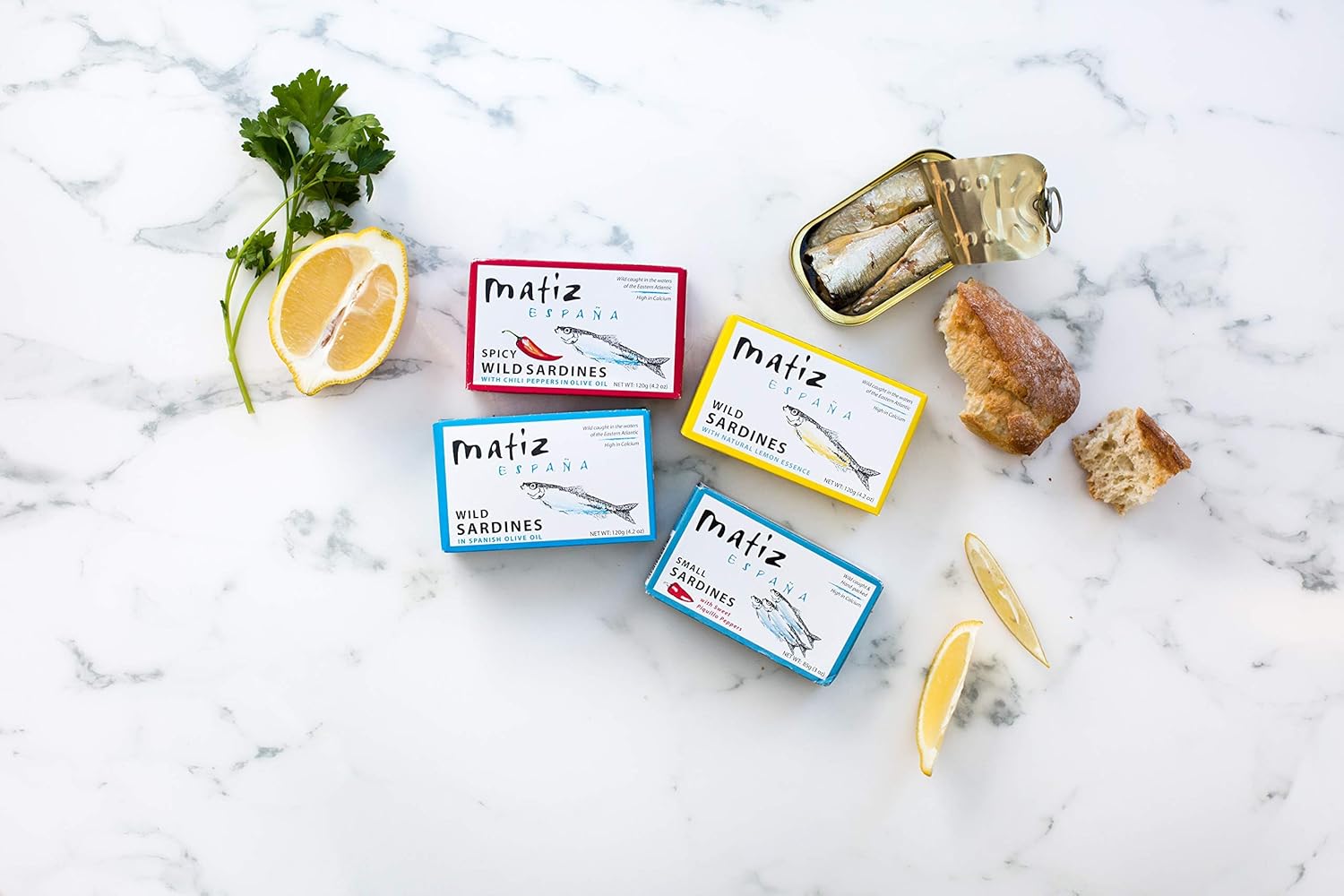 Matiz Spicy Wild Spanish Sardines in Olive Oil and Piri Piri Pepper, 4.2 oz (4.2 Ounce (Pack of 5)) - Image 7