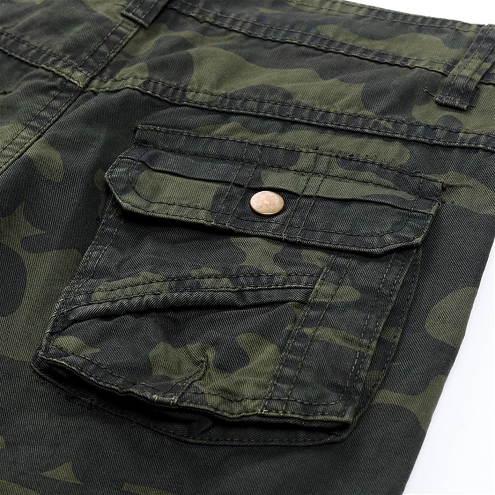 Generisch Pantaloni cargo da uomo mimetici: pantaloni outdoor con molte tasche, pantaloni sportivi leggeri da jogging con polsini, resistenti all'abrasione, pantaloni da lavoro classici e comodi, per